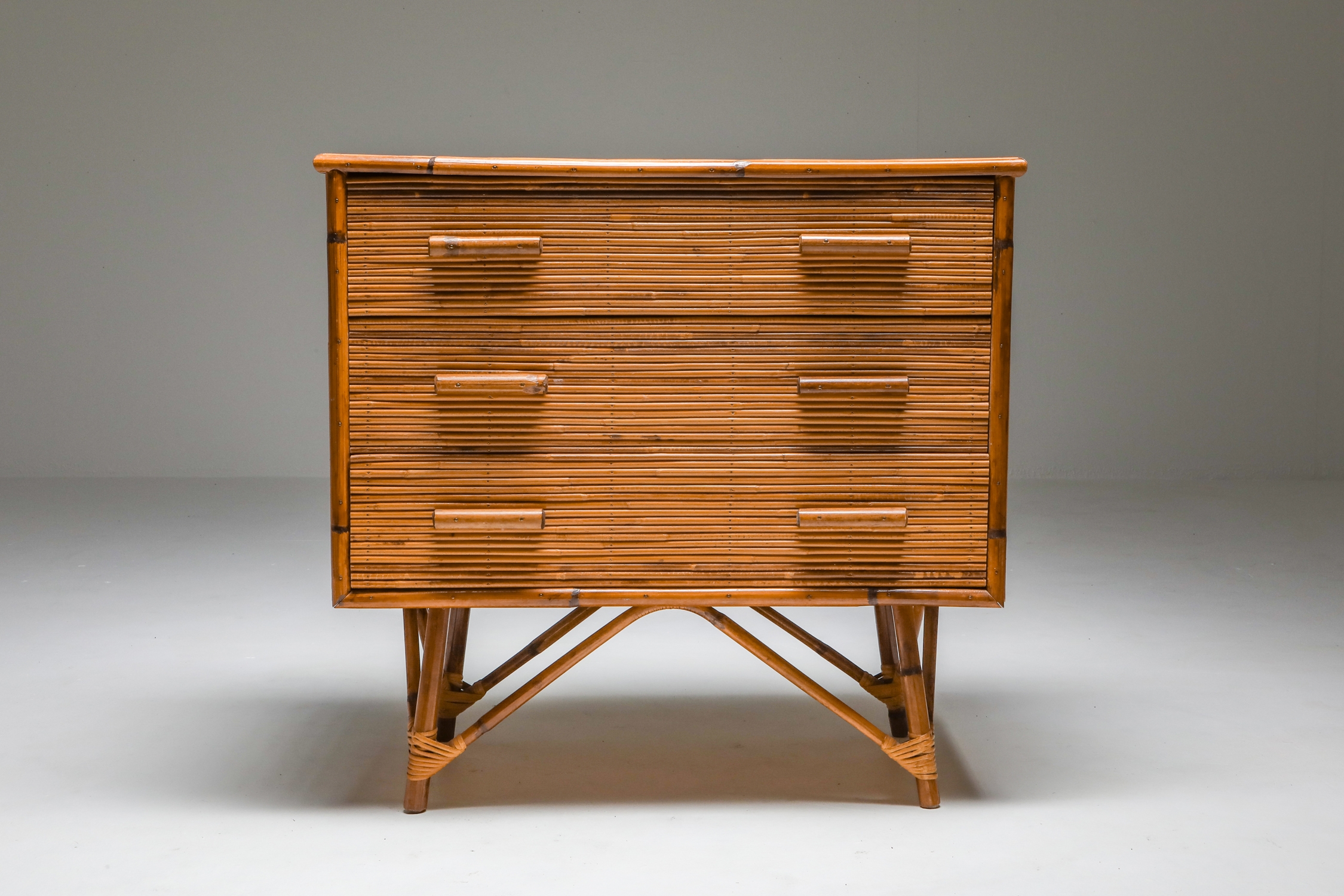 Rattan Drawer Chest by Vivai del Sud - 1970's