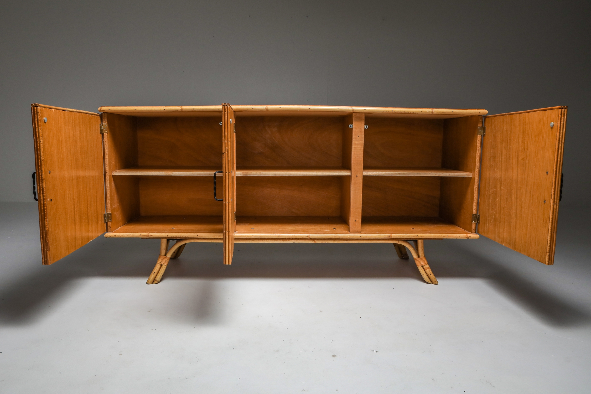Vivai del Sud Bamboo Rattan Buffet - 1970's