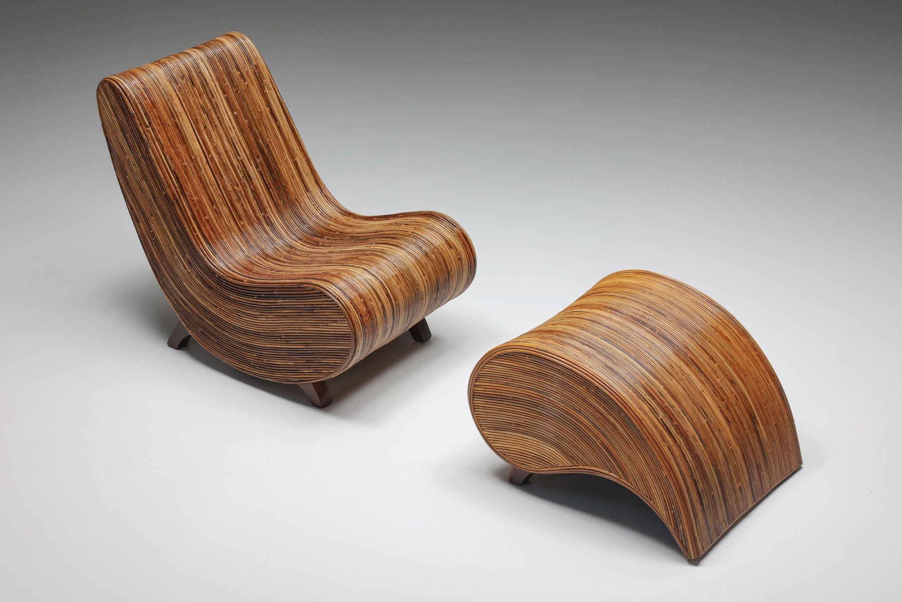 Vivai Del Sud Lounge Chair with Ottoman - 1960's