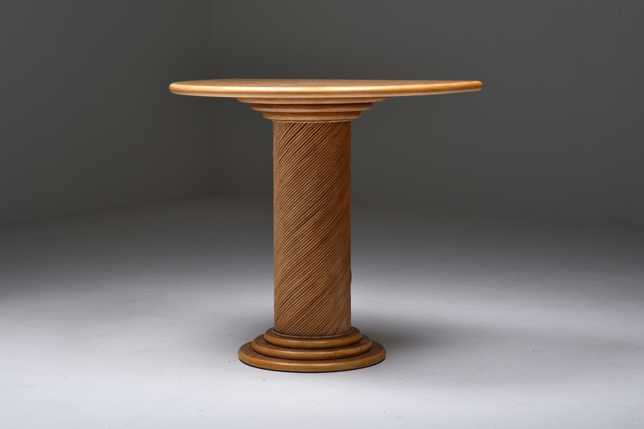Bamboo Rattan Console Table by Vivai del Sud - 1970s