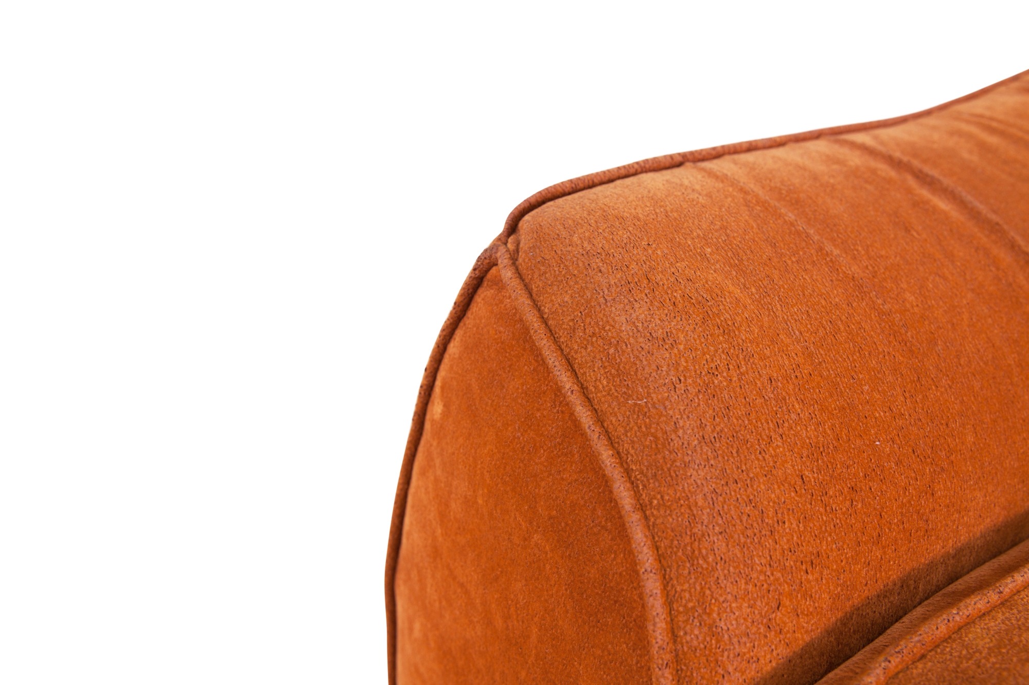 Mid-century Modern Orange Suede Italian Easy Chairs - 1960s