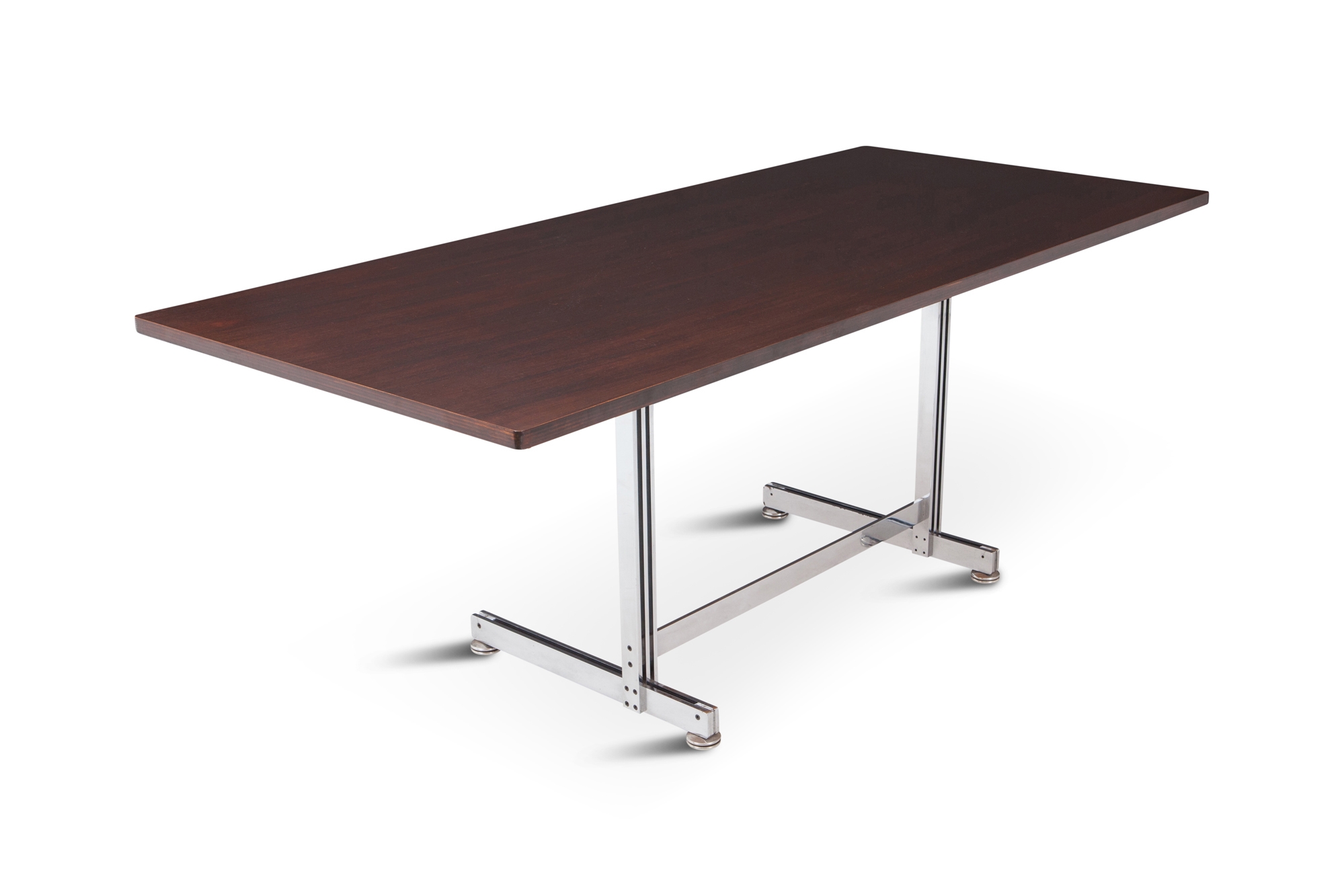 Jules Wabbes Desk Table Chrome Plated Steel For Mobilier Universel - 1960s