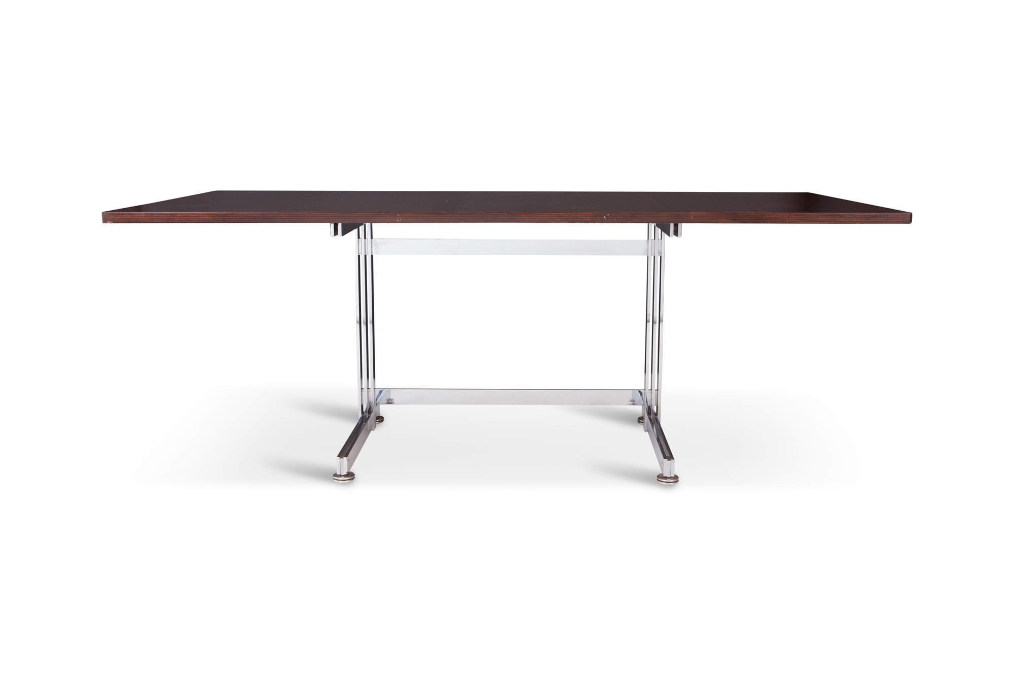 Jules Wabbes Desk Table Chrome Plated Steel For Mobilier Universel - 1960s
