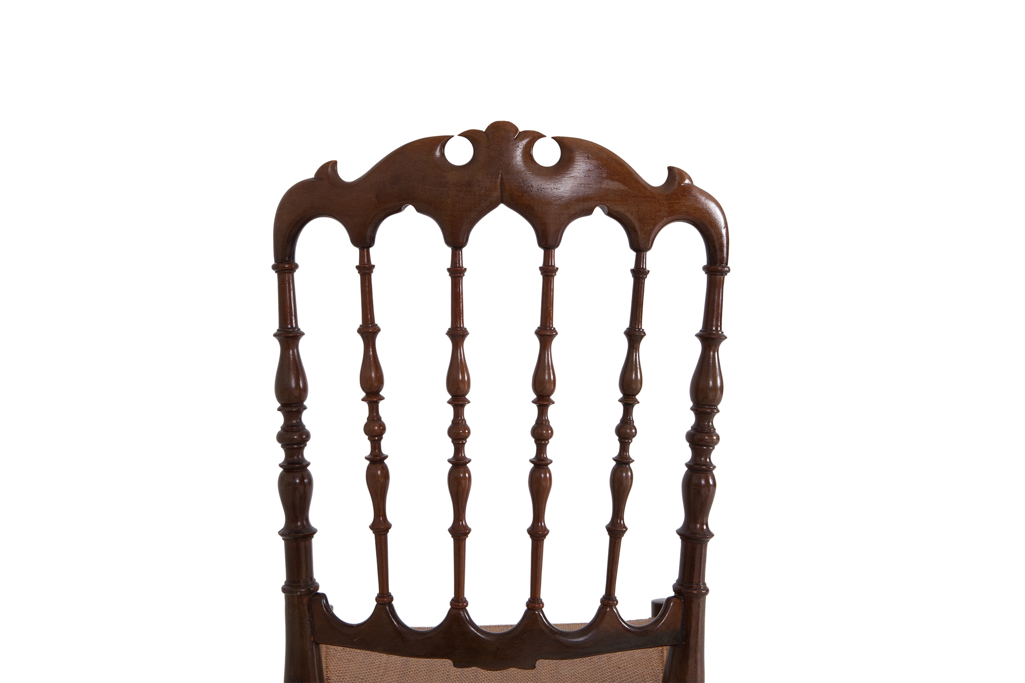 Chiavari Cherrywood & Wicker Dining Chairs After Giuseppe Gaetano Descales - 1900s