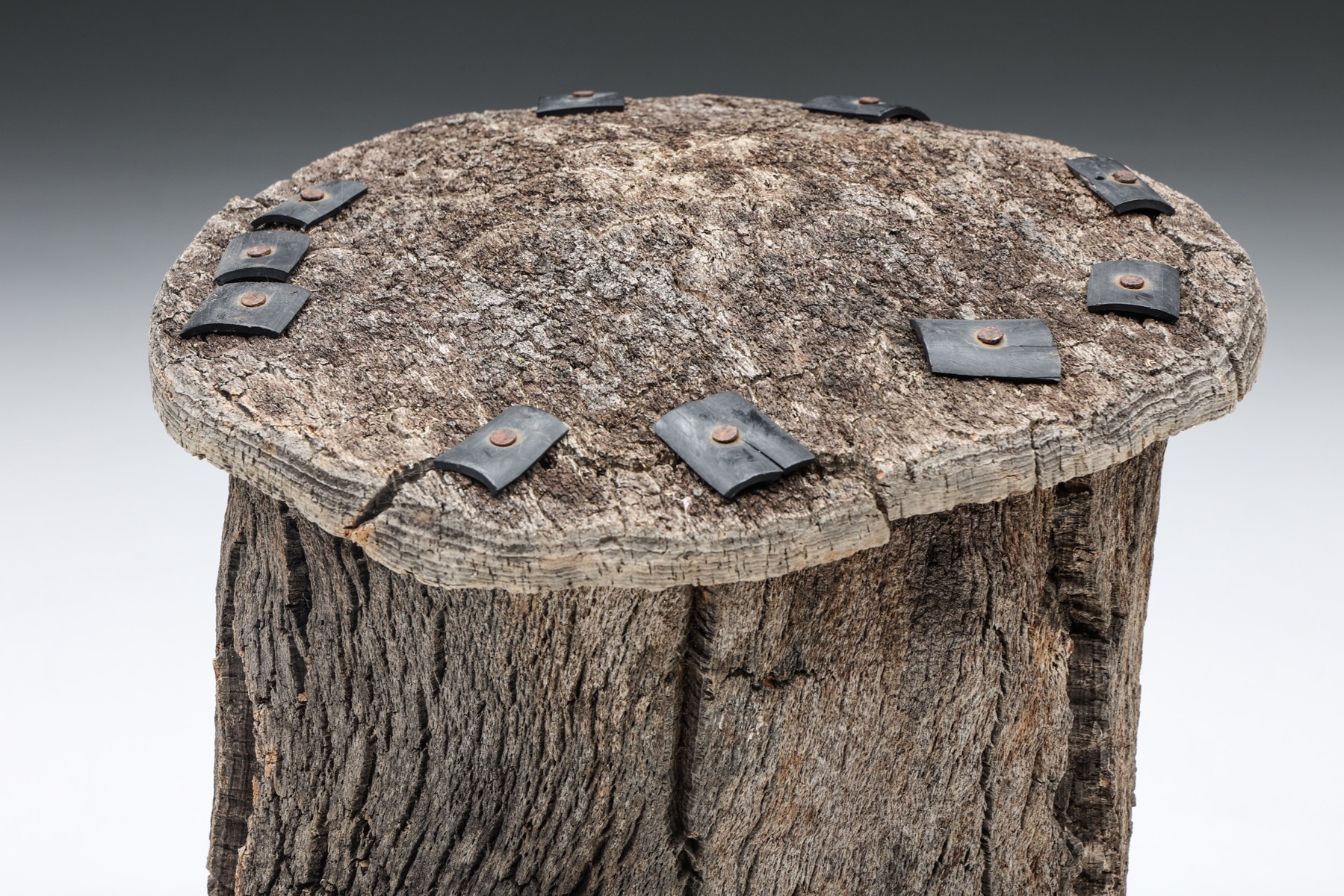 Wabi Sabi Pair of Bee Hive Stools - 19th Century
