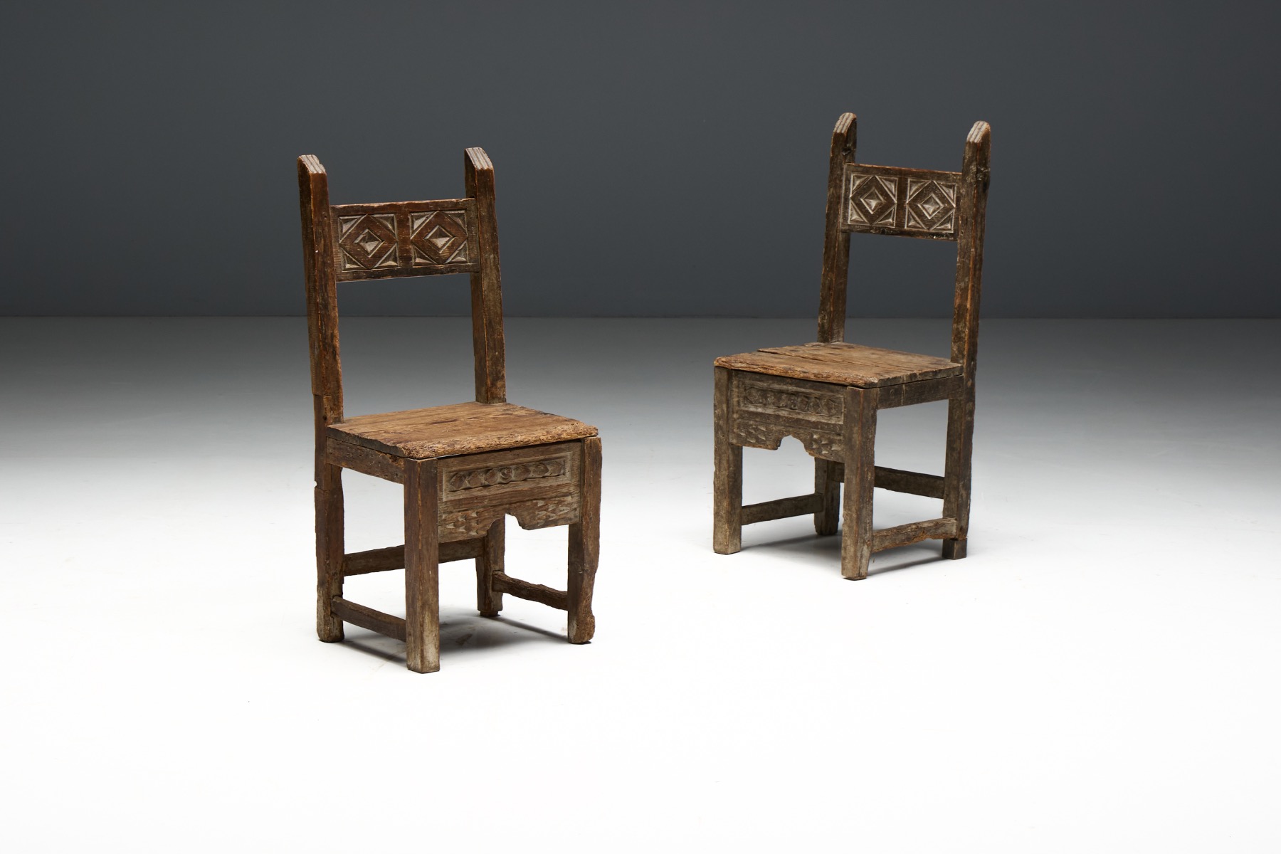 Wabi Sabi Folk Art Chair, Europe - Early 19th Century