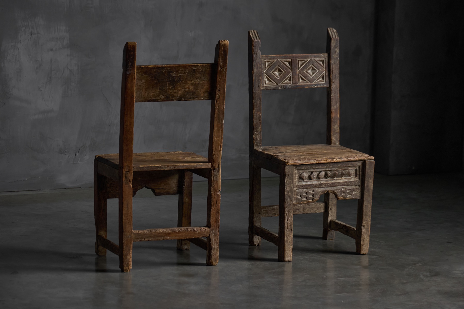 Wabi Sabi Folk Art Chair, Europe - Early 19th Century