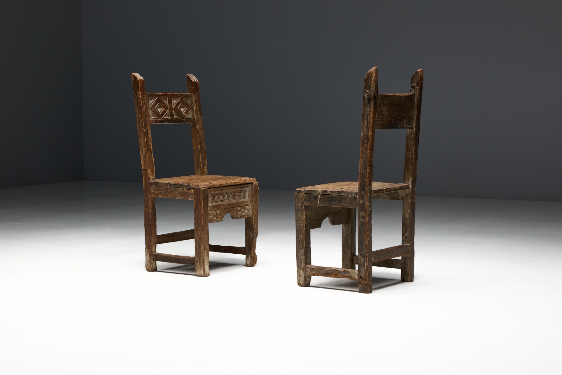 Wabi Sabi Folk Art Chair, Europe - Early 19th Century