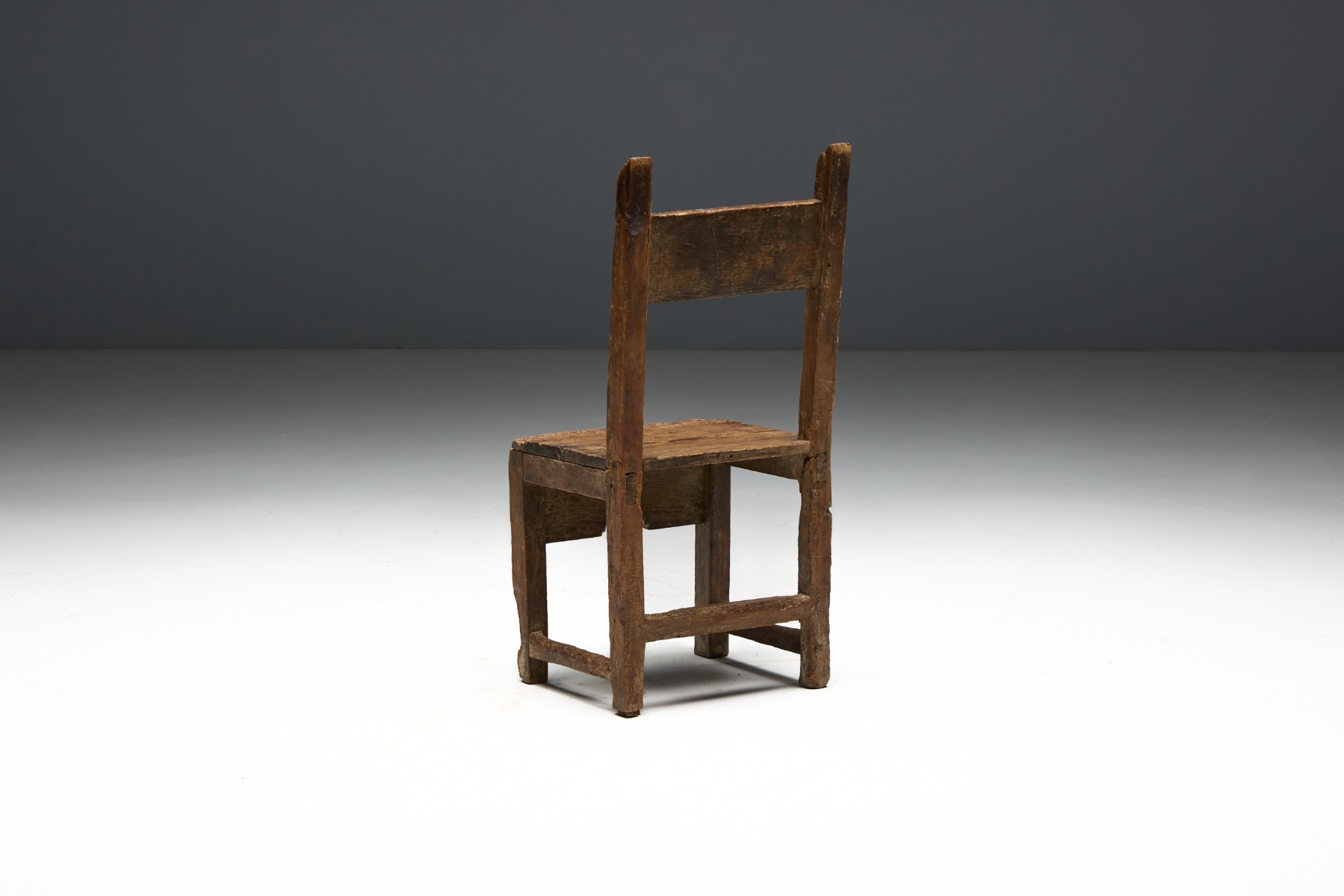 Wabi Sabi Folk Art Chair, Europe - Early 19th Century