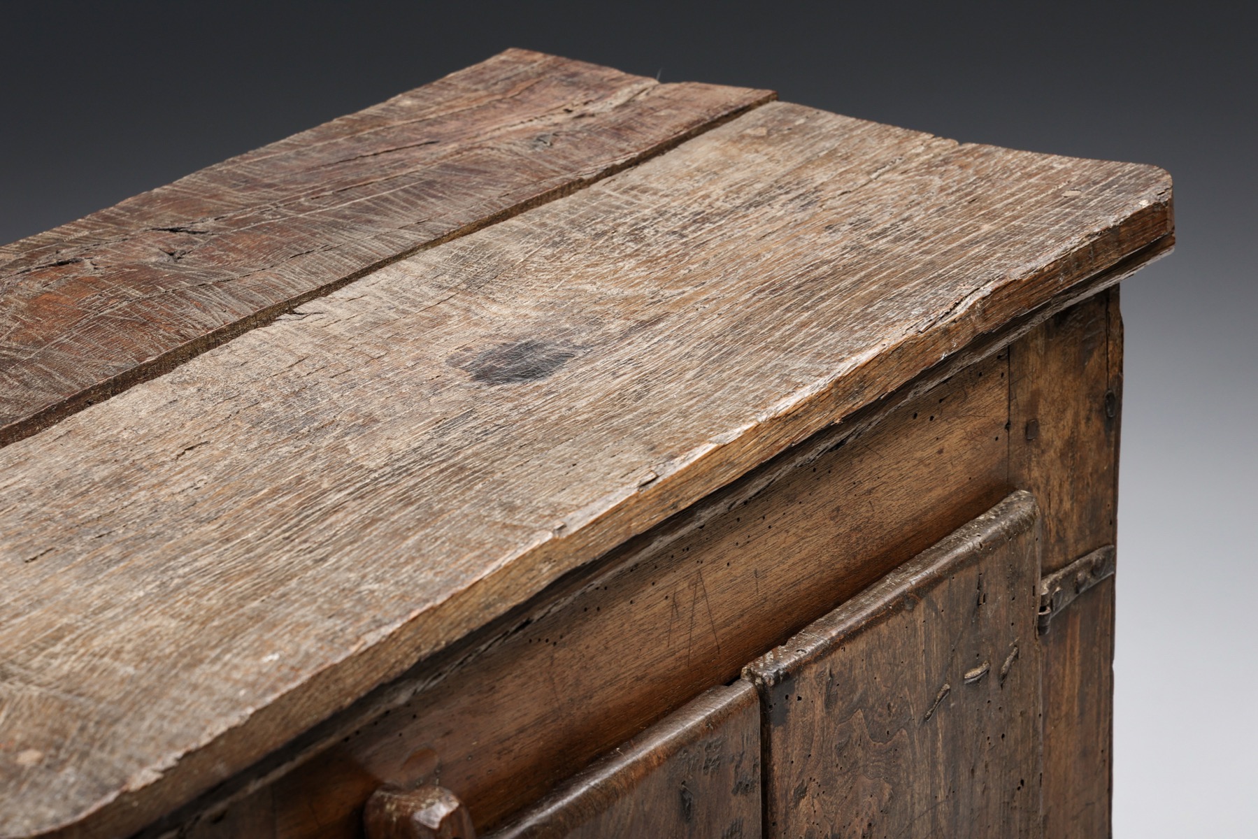Wabi-Sabi High Board with Door & Shelves - 19th Century
