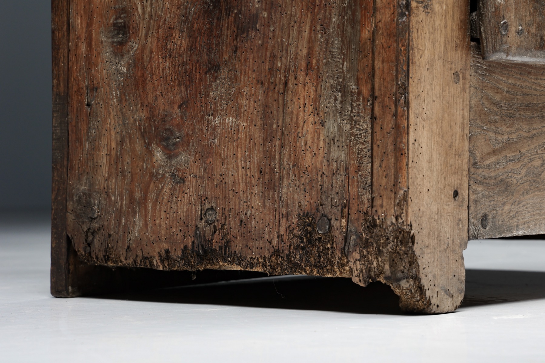 Wabi-Sabi High Board with Door & Shelves - 19th Century