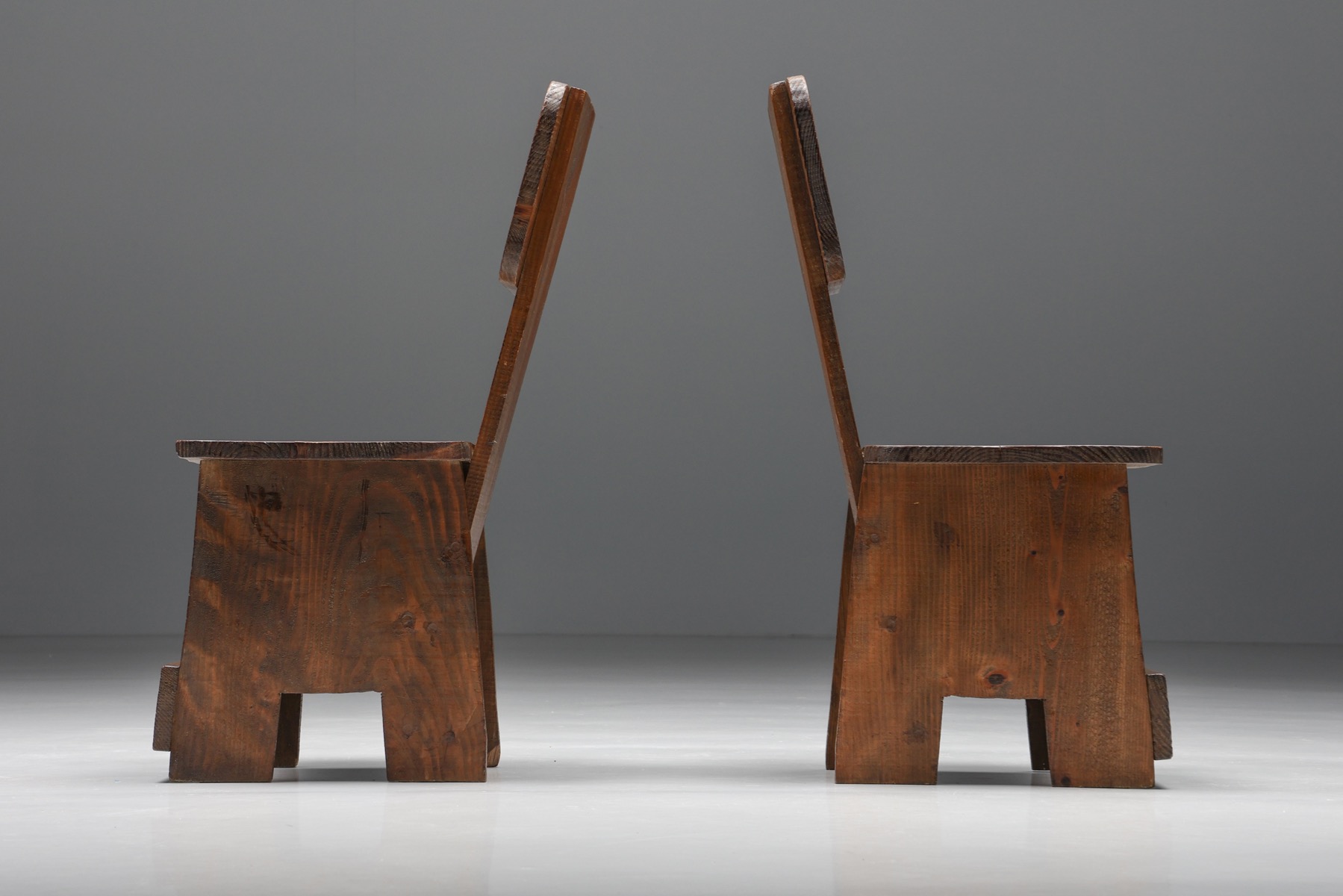 Wabi-Sabi Rustic Dining Chairs - 1960's