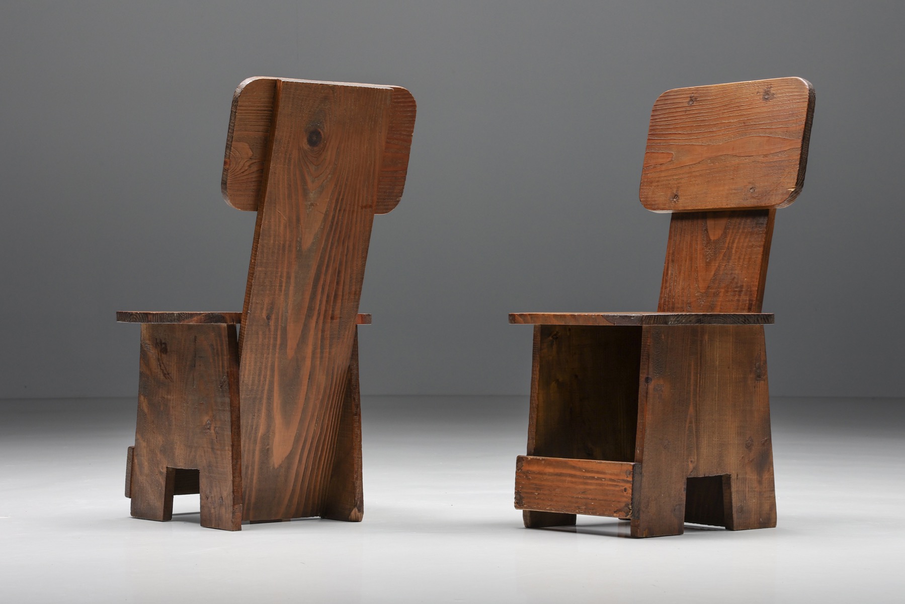 Wabi-Sabi Rustic Dining Chairs - 1960's