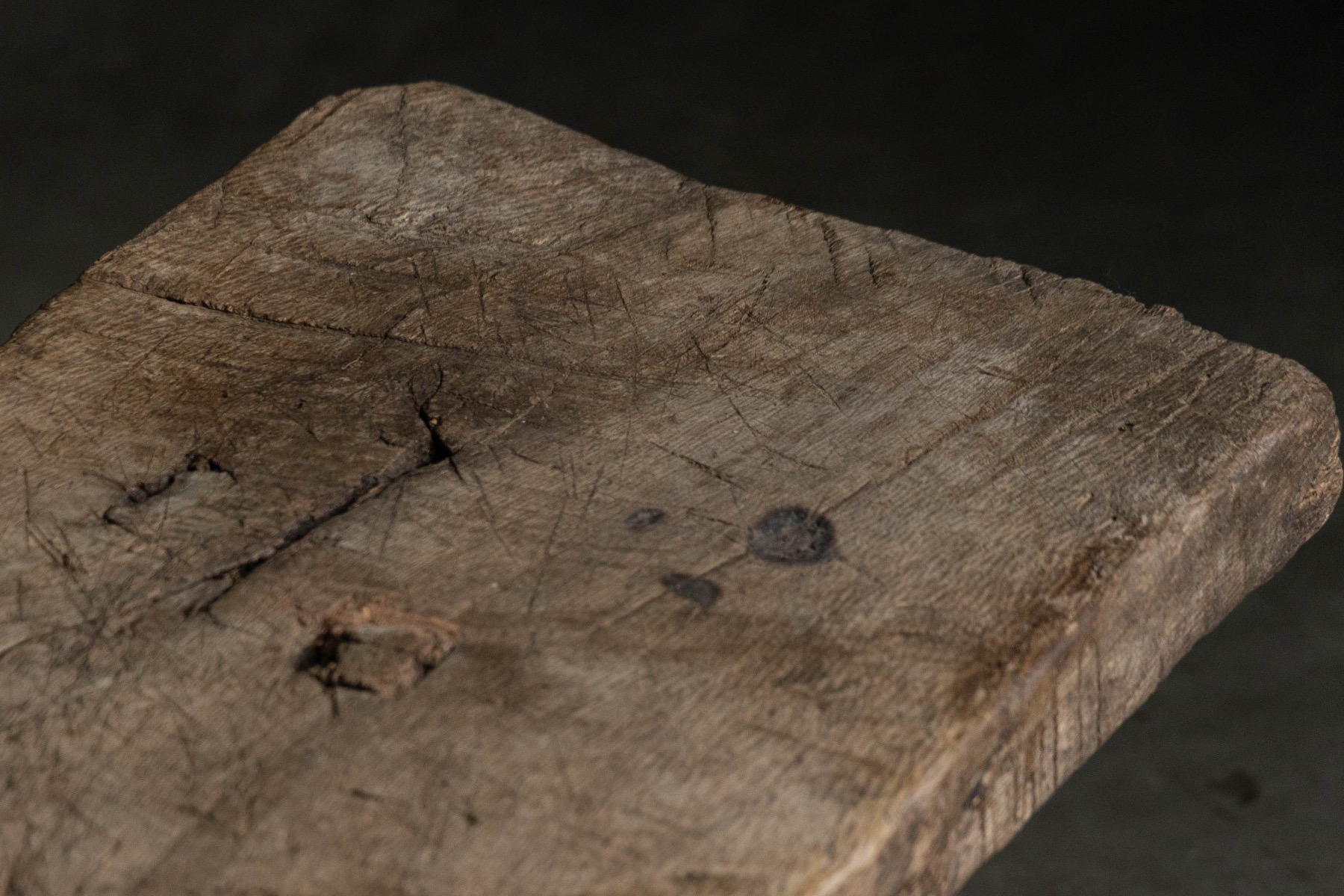 Wabi Sabi Rustic Tripod Bench, France - 19th Century