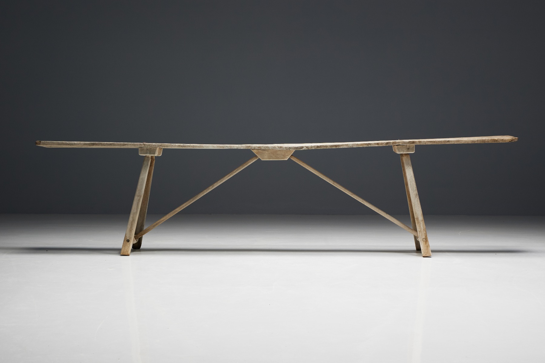 Wabi Sabi Trestle Console Table - 19th Century