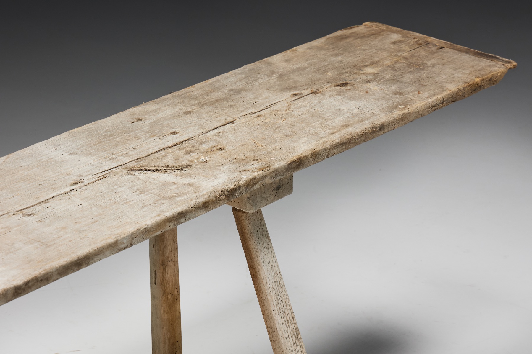 Wabi Sabi Trestle Console Table - 19th Century