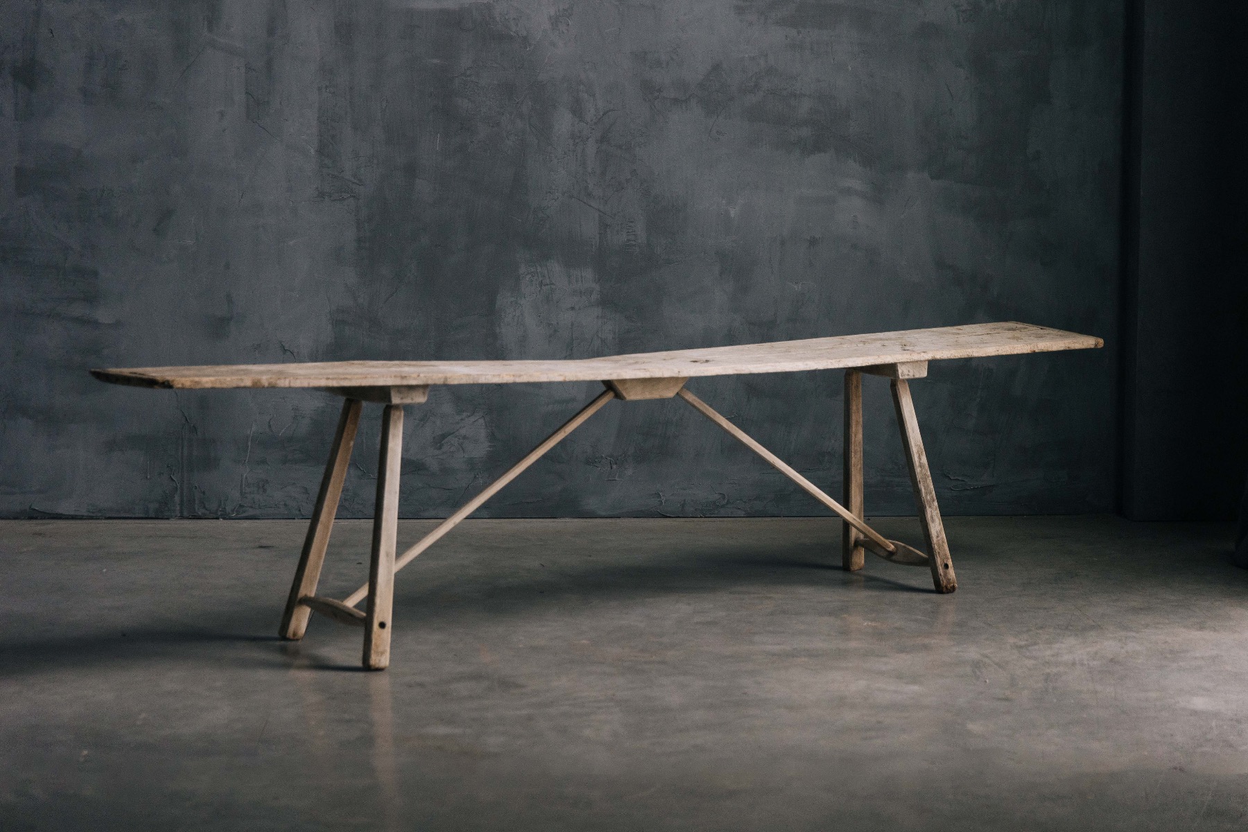 Wabi Sabi Trestle Console Table - 19th Century