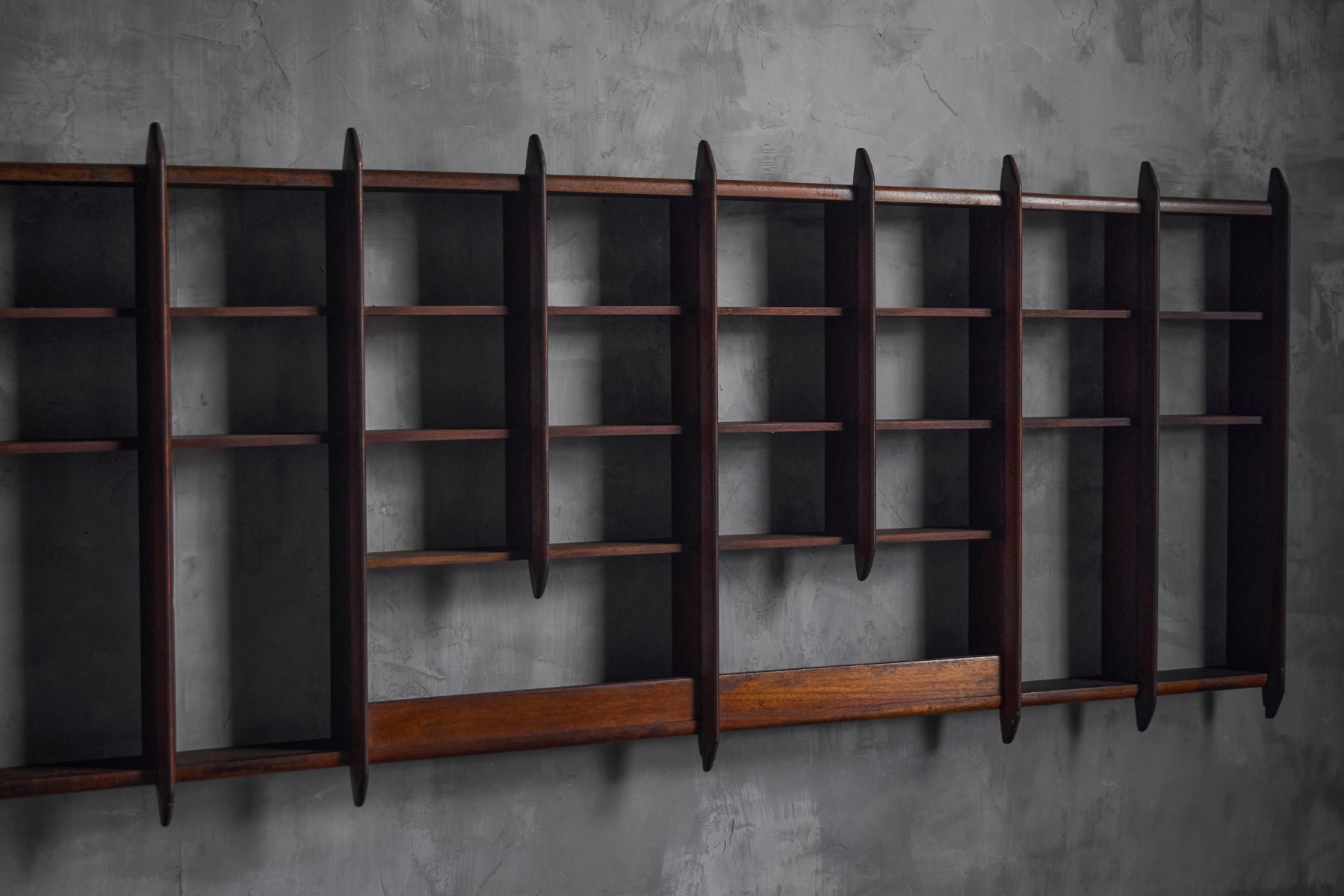 Wall Shelving Unit in Solid Teak, France - 1950s