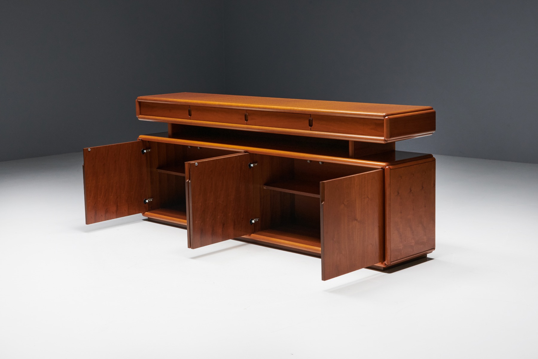Postmodern Italian Sideboard in Canaletto Walnut - 1970s
