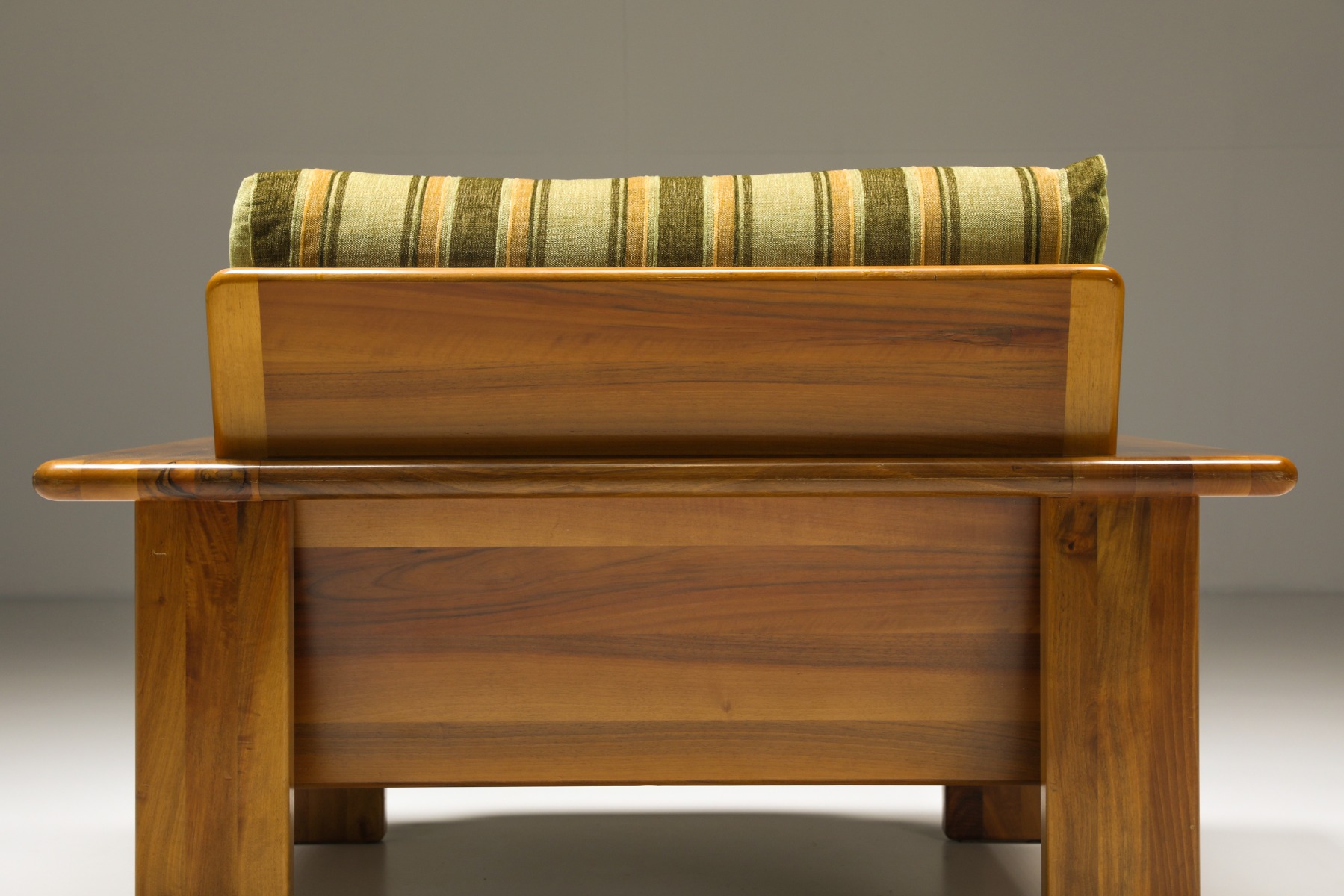 Walnut Lounge Chairs, set of two In The Style Of Scarpa - 1950's