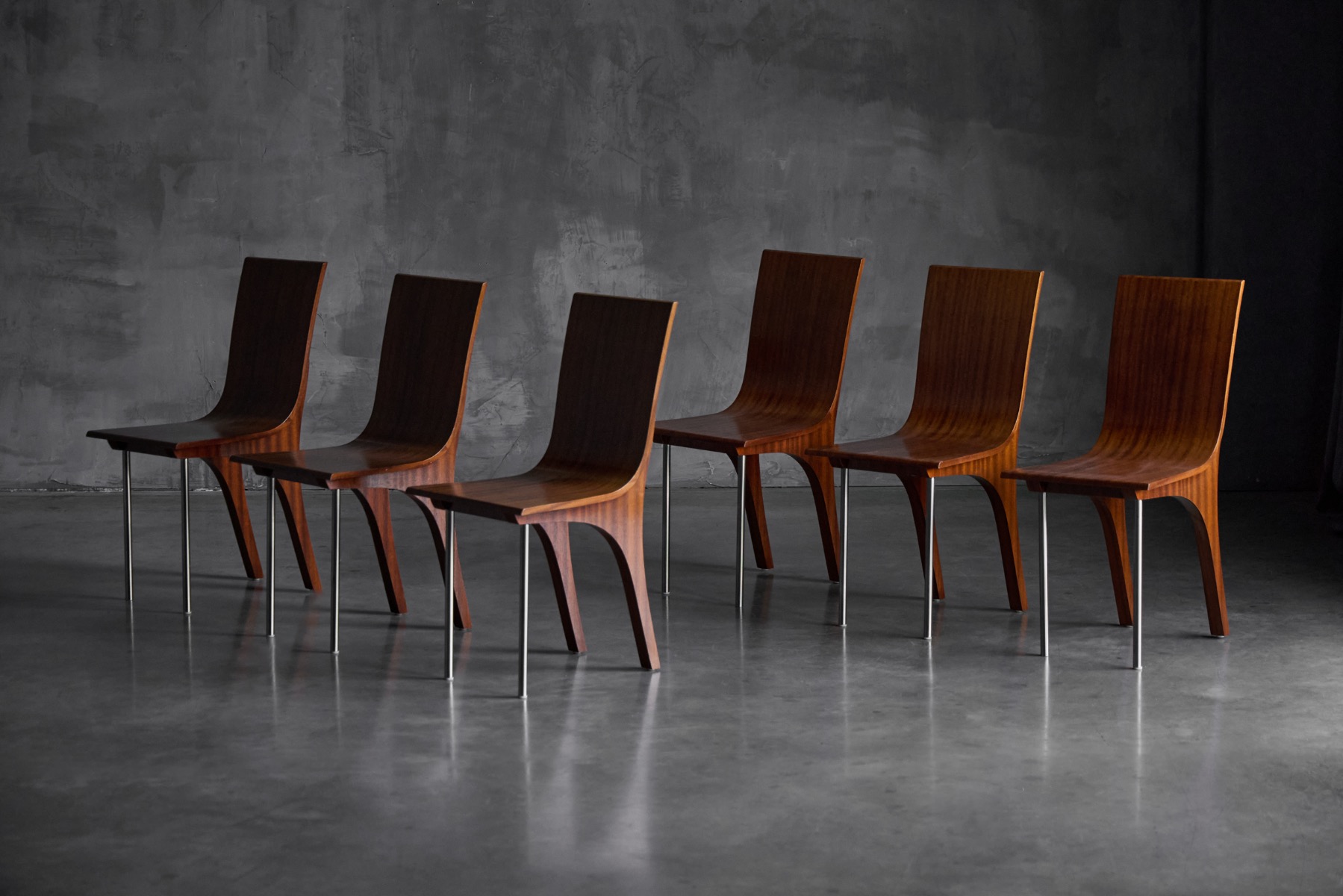 Walnut Postmodern Dining Chairs, Italy – 1980s