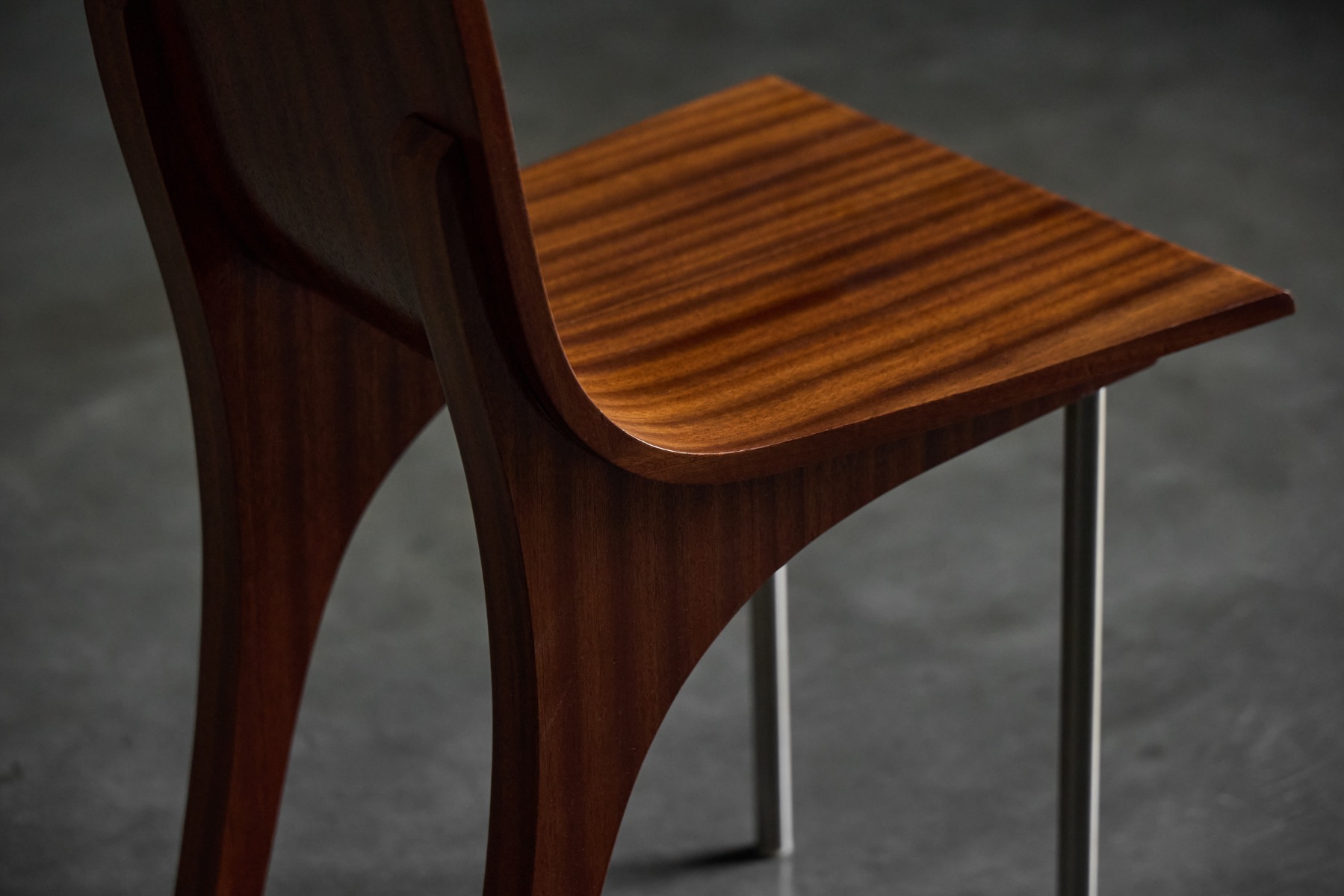 Walnut Postmodern Dining Chairs, Italy – 1980s