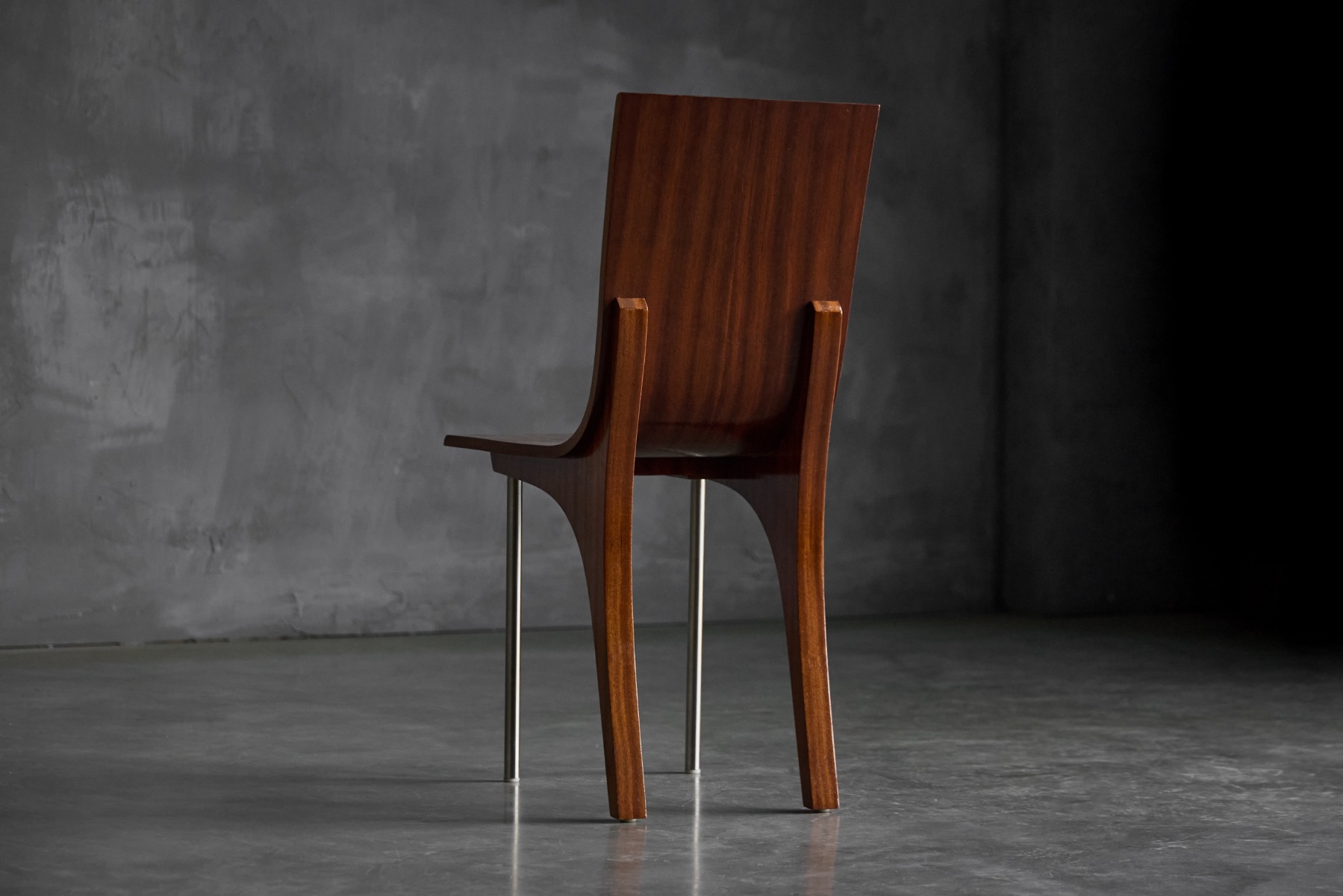 Walnut Postmodern Dining Chairs, Italy – 1980s