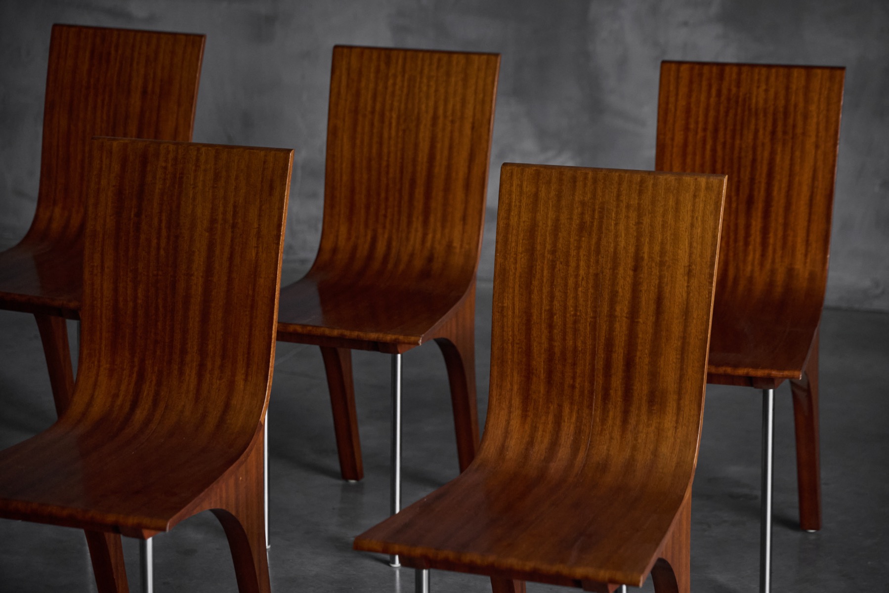 Walnut Postmodern Dining Chairs, Italy – 1980s