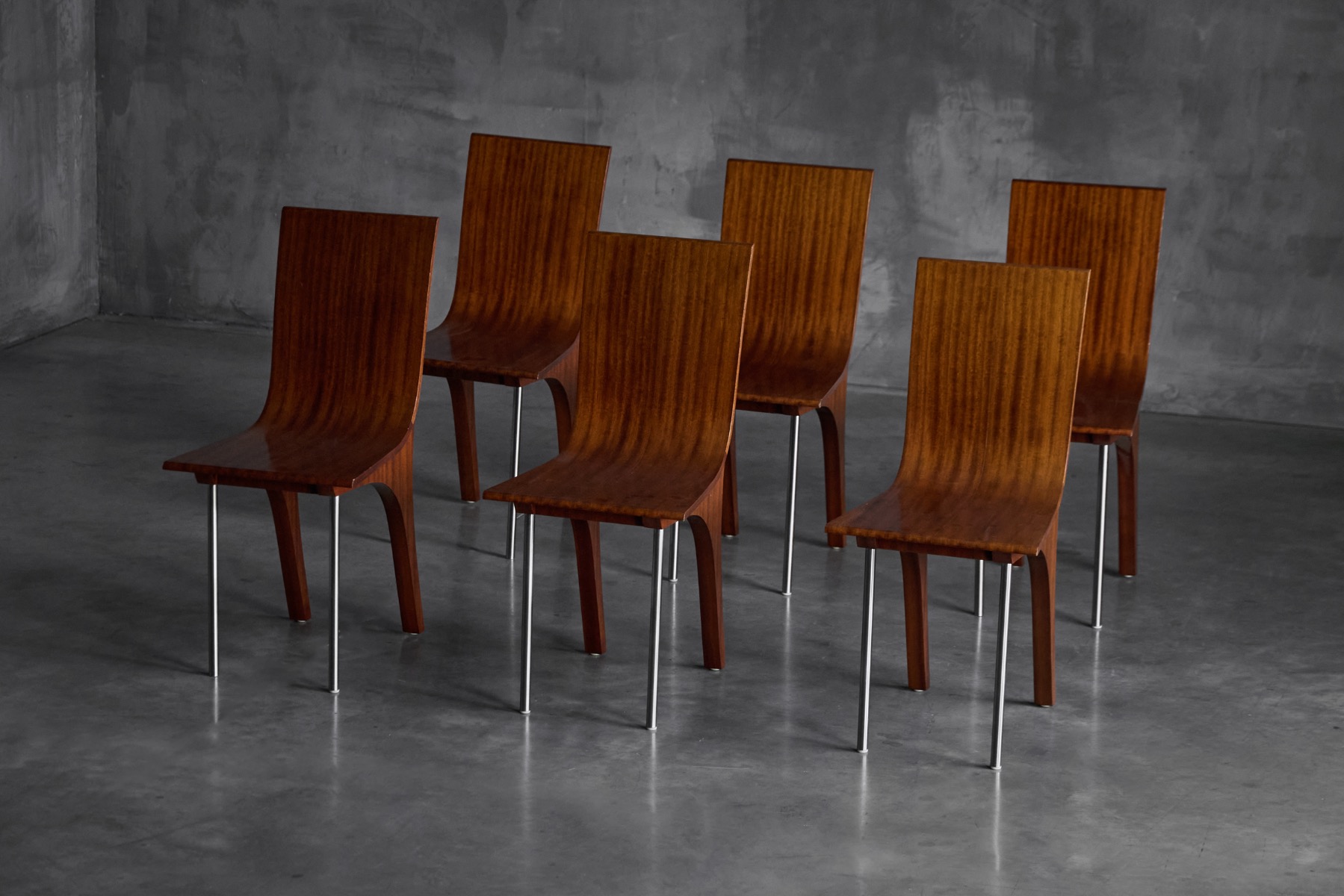 Walnut Postmodern Dining Chairs, Italy – 1980s