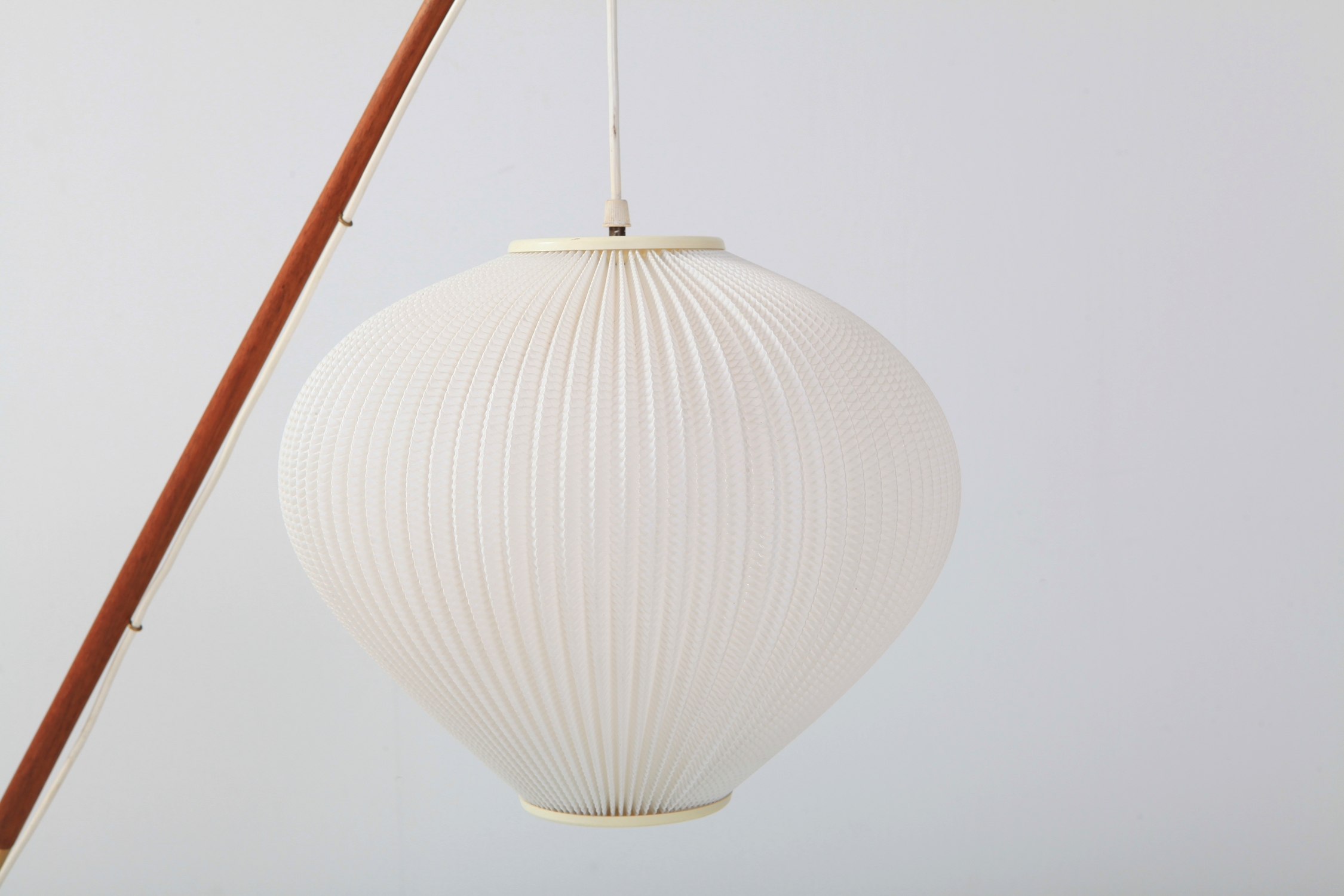 Holm Sørensen Teak and Brass Floor Lamp - 1950s