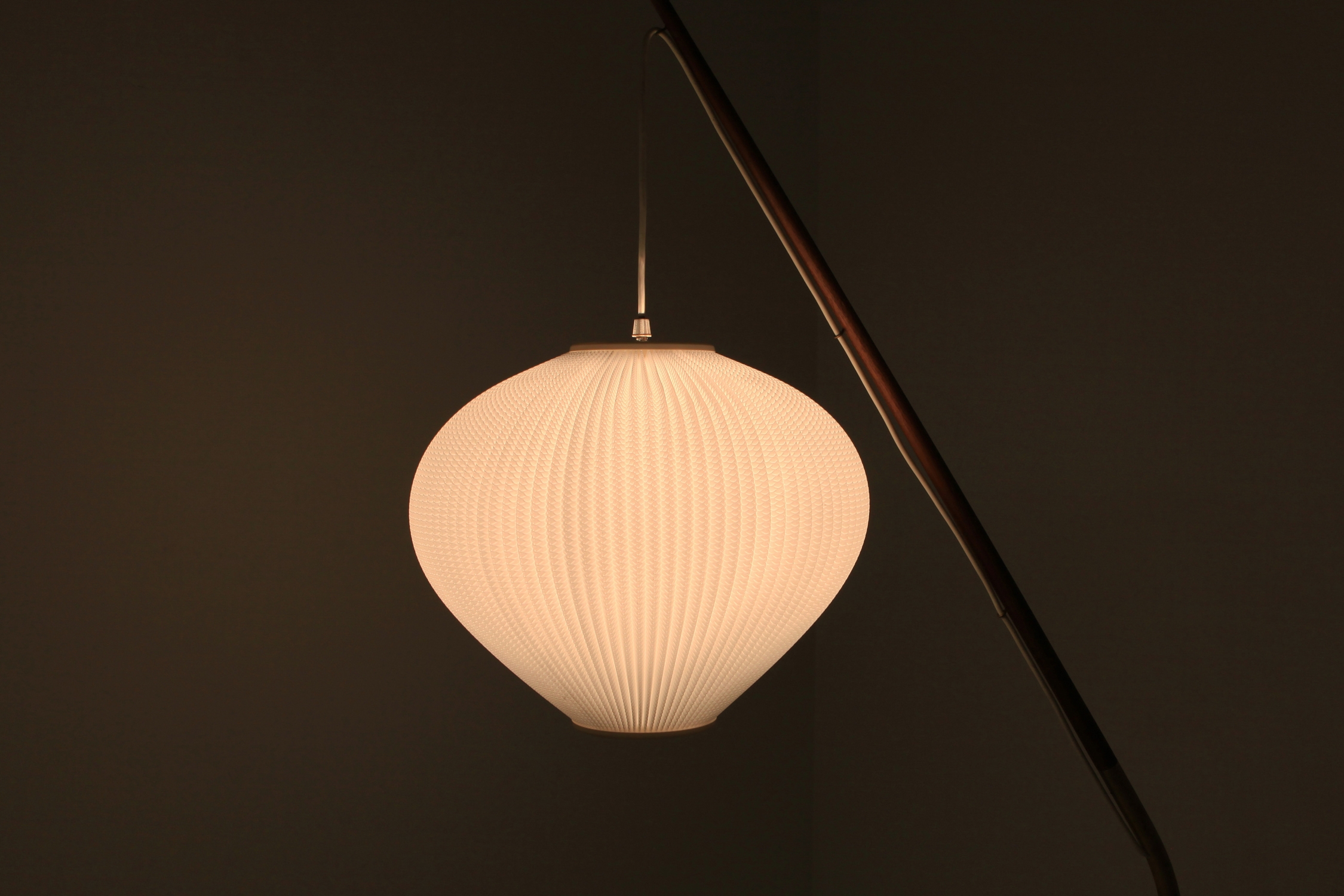 Holm Sørensen Teak and Brass Floor Lamp - 1950s