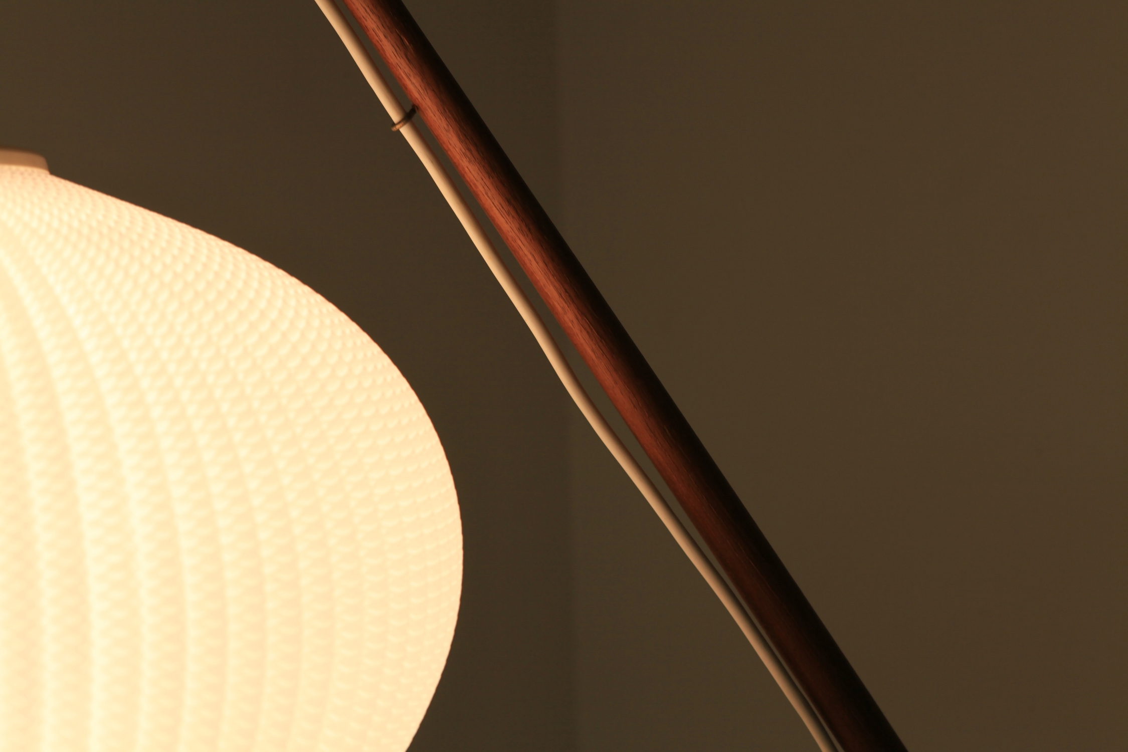 Holm Sørensen Teak and Brass Floor Lamp - 1950s