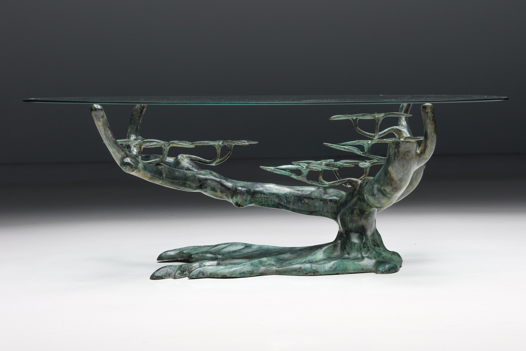 Willy Daro Bonsai Tree Coffee Table - 1970s