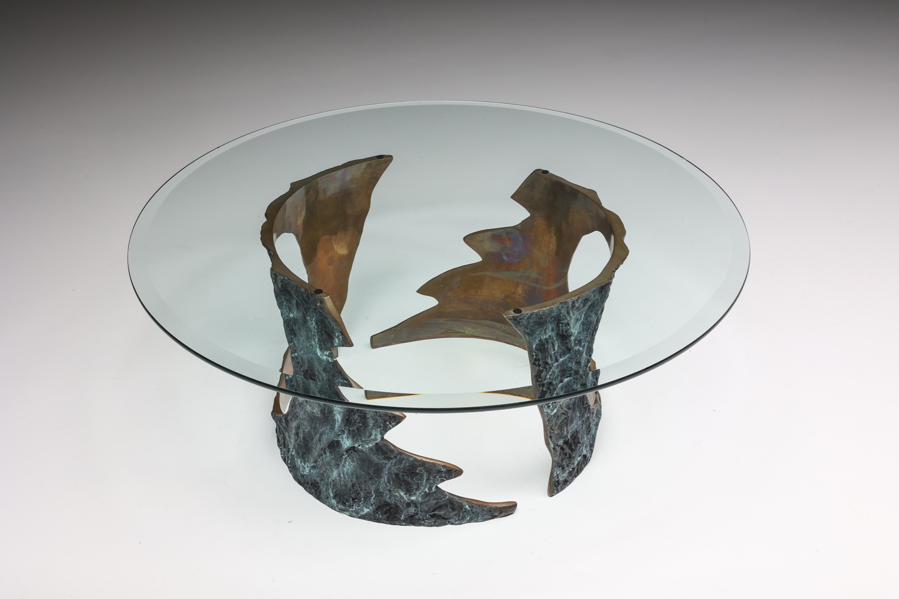 Willy Daro Round Coffee Table, Belgian Modern - 1970's