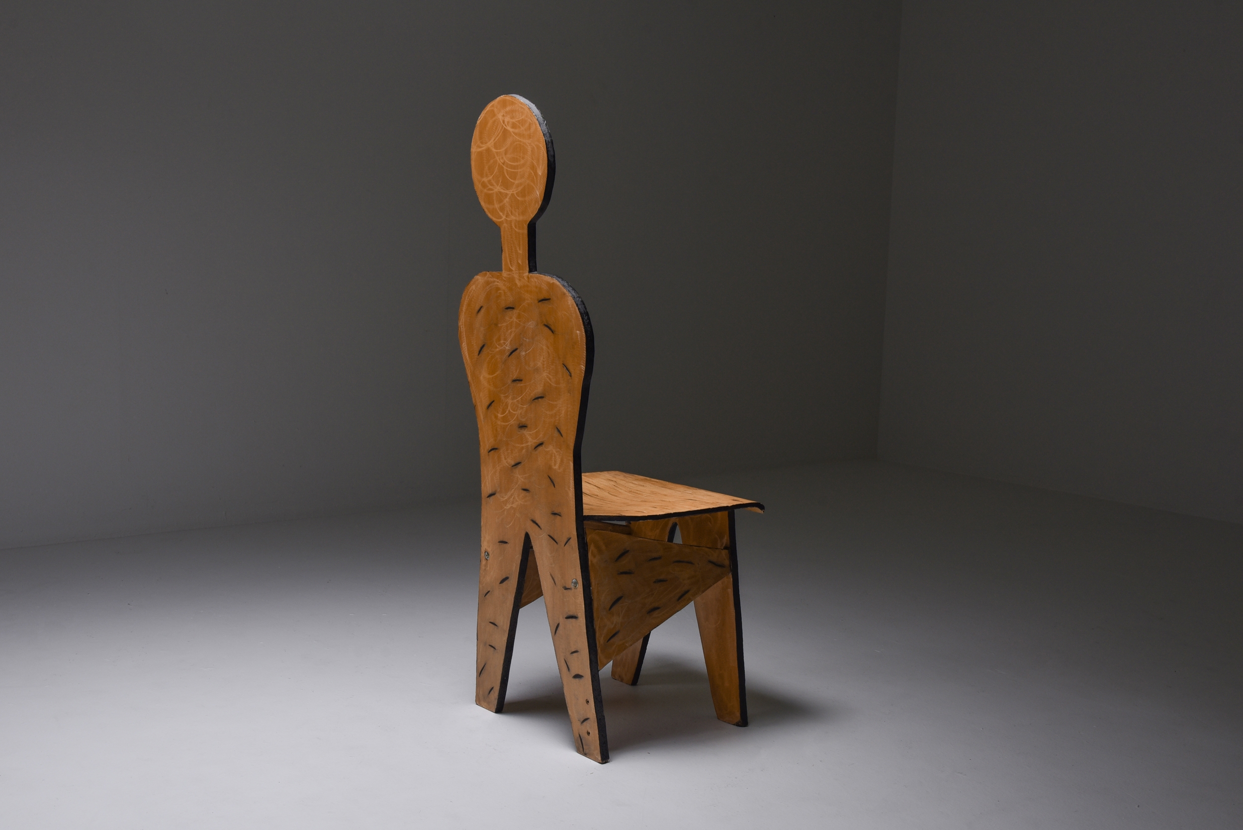 Set Of Unusual Artist Chairs, Italy - 1980's