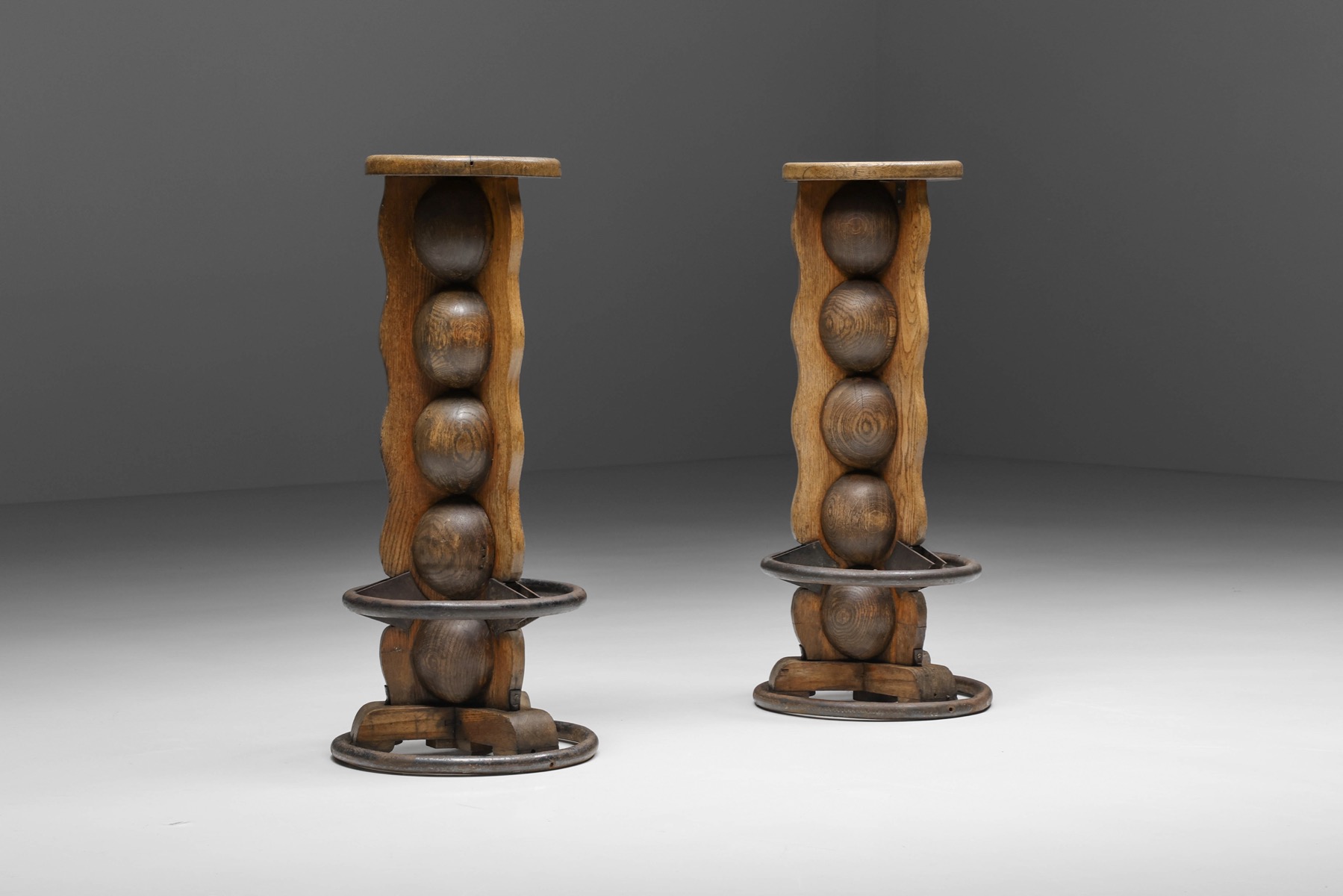 Wabi Sabi Stools by Charles Dudouyt - 1950's