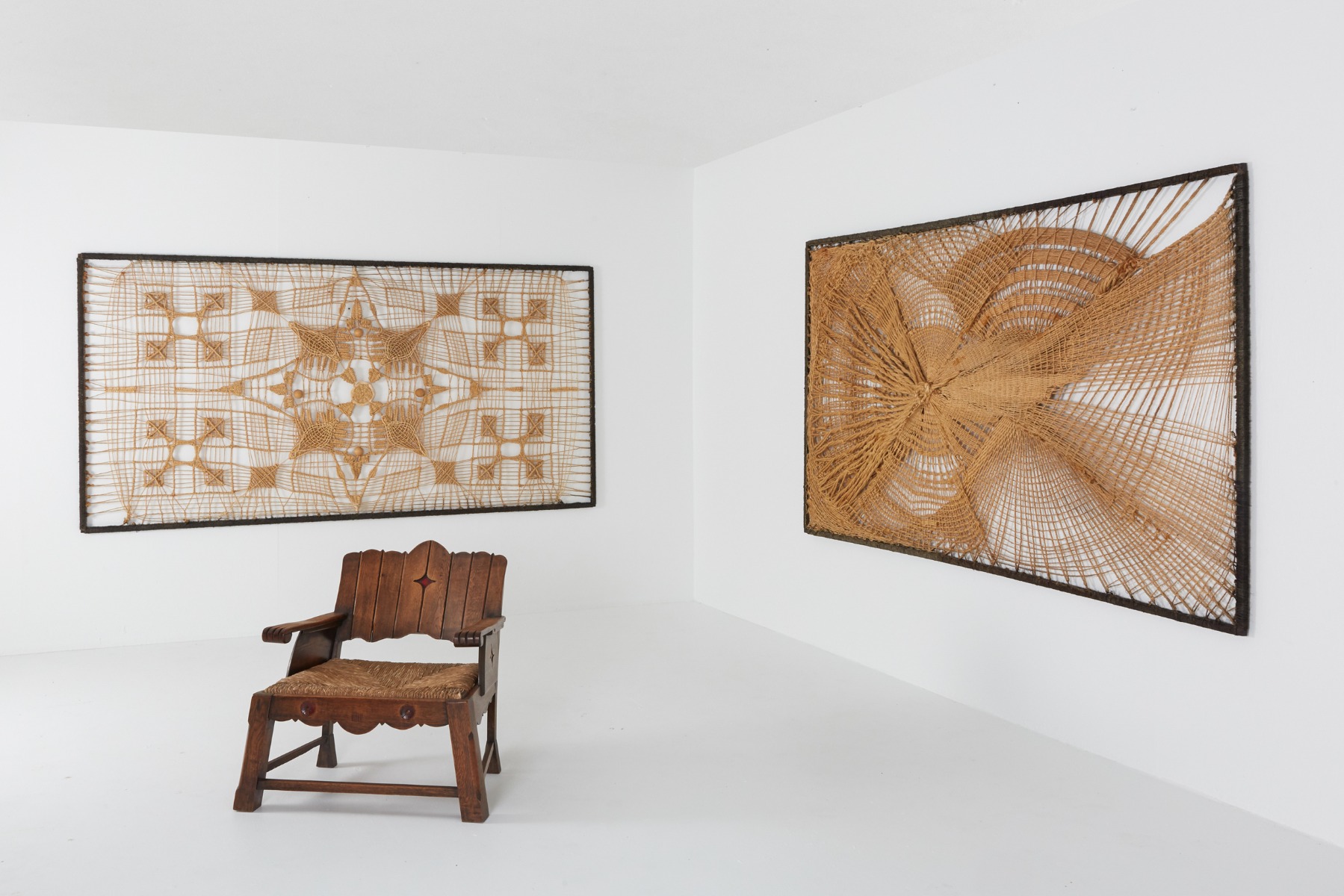 Hand-Woven Craftsman Wall Artwork - 1980's