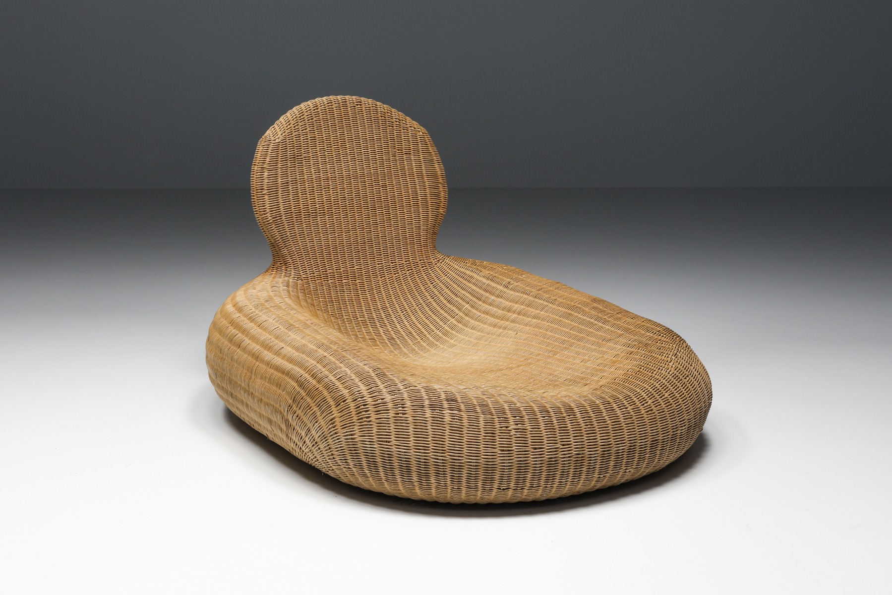Ikea produced Storvik Rattan Cane Wicker Lounge Chair by Carl Öjerstam - 1950's