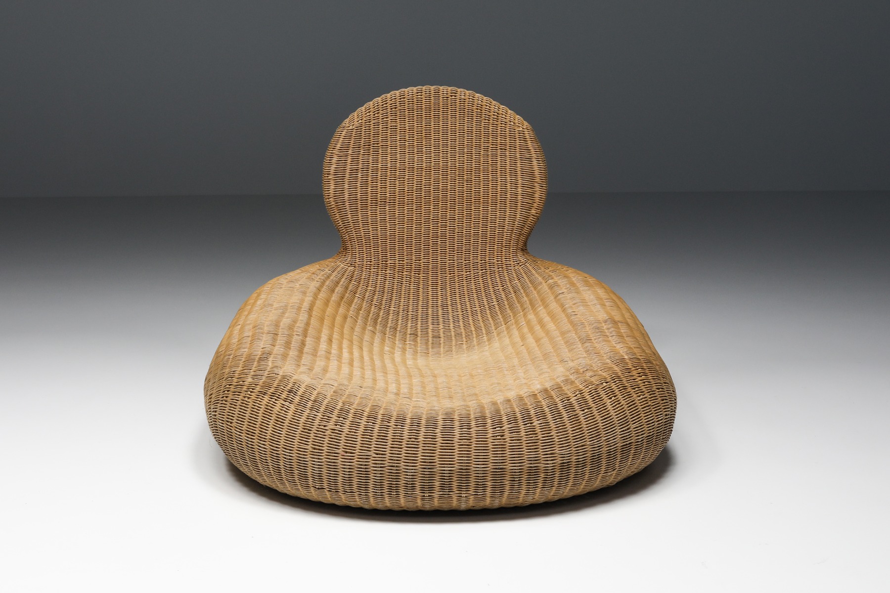 Ikea produced Storvik Rattan Cane Wicker Lounge Chair by Carl Öjerstam - 1950's
