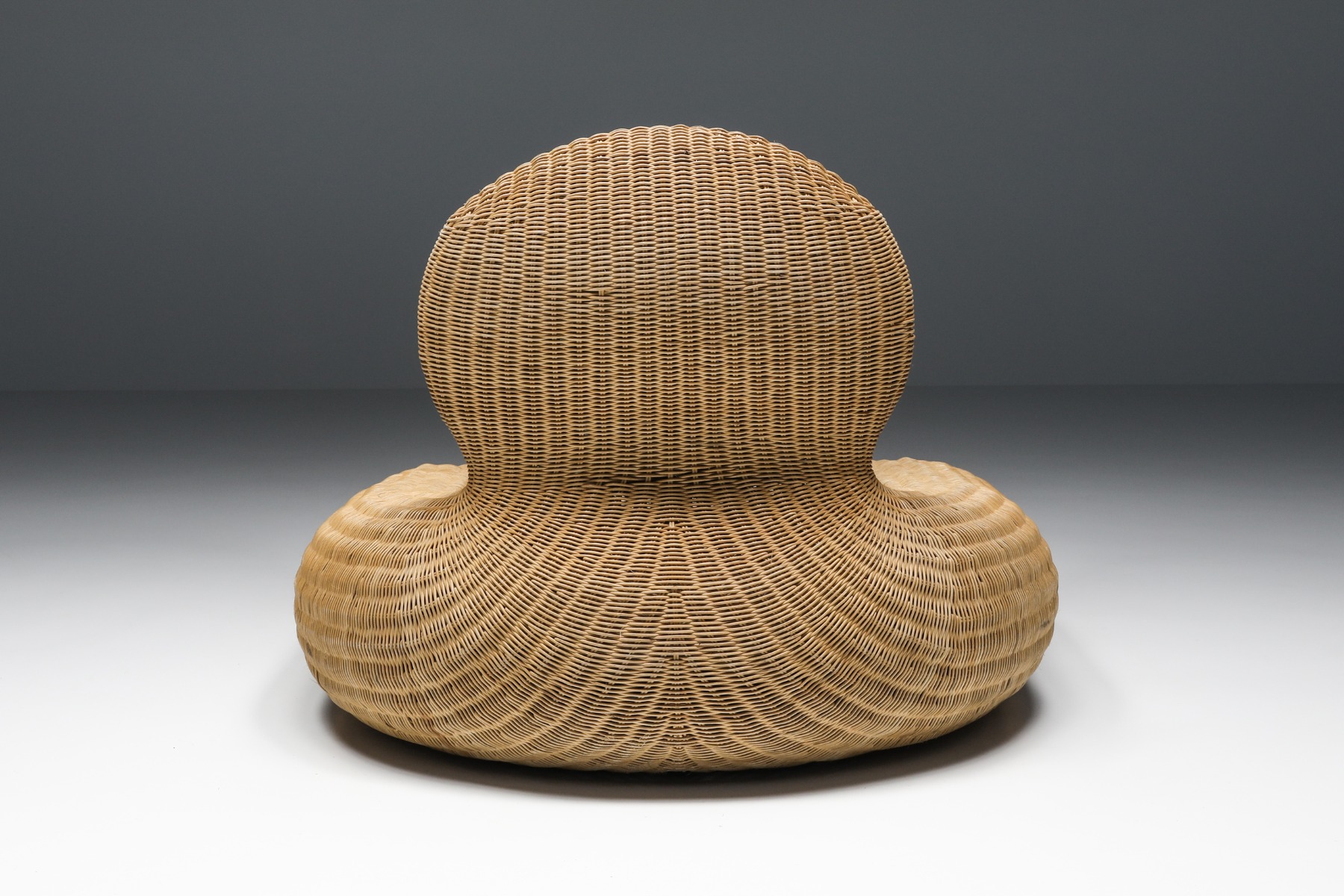 Ikea produced Storvik Rattan Cane Wicker Lounge Chair by Carl Öjerstam - 1950's