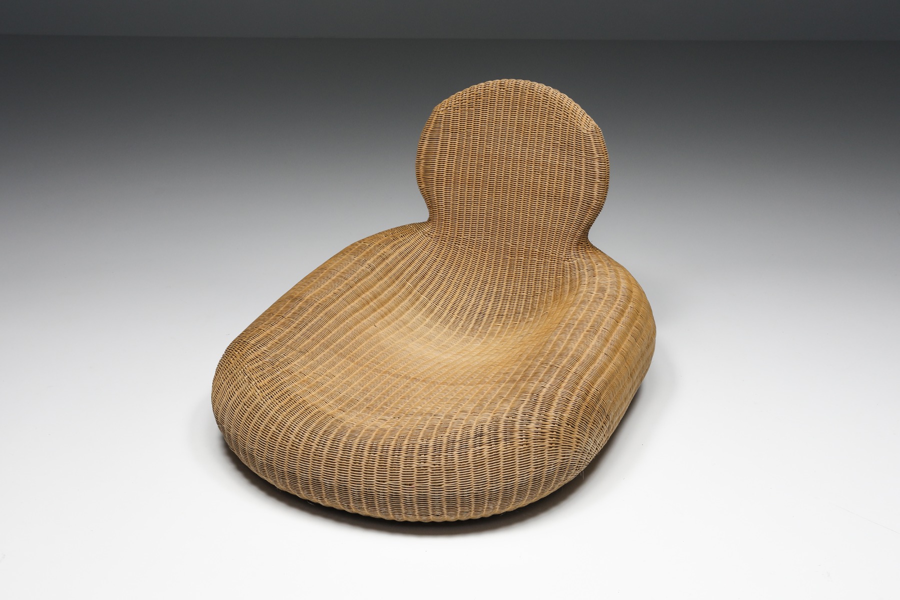 Ikea produced Storvik Rattan Cane Wicker Lounge Chair by Carl Öjerstam - 1950's