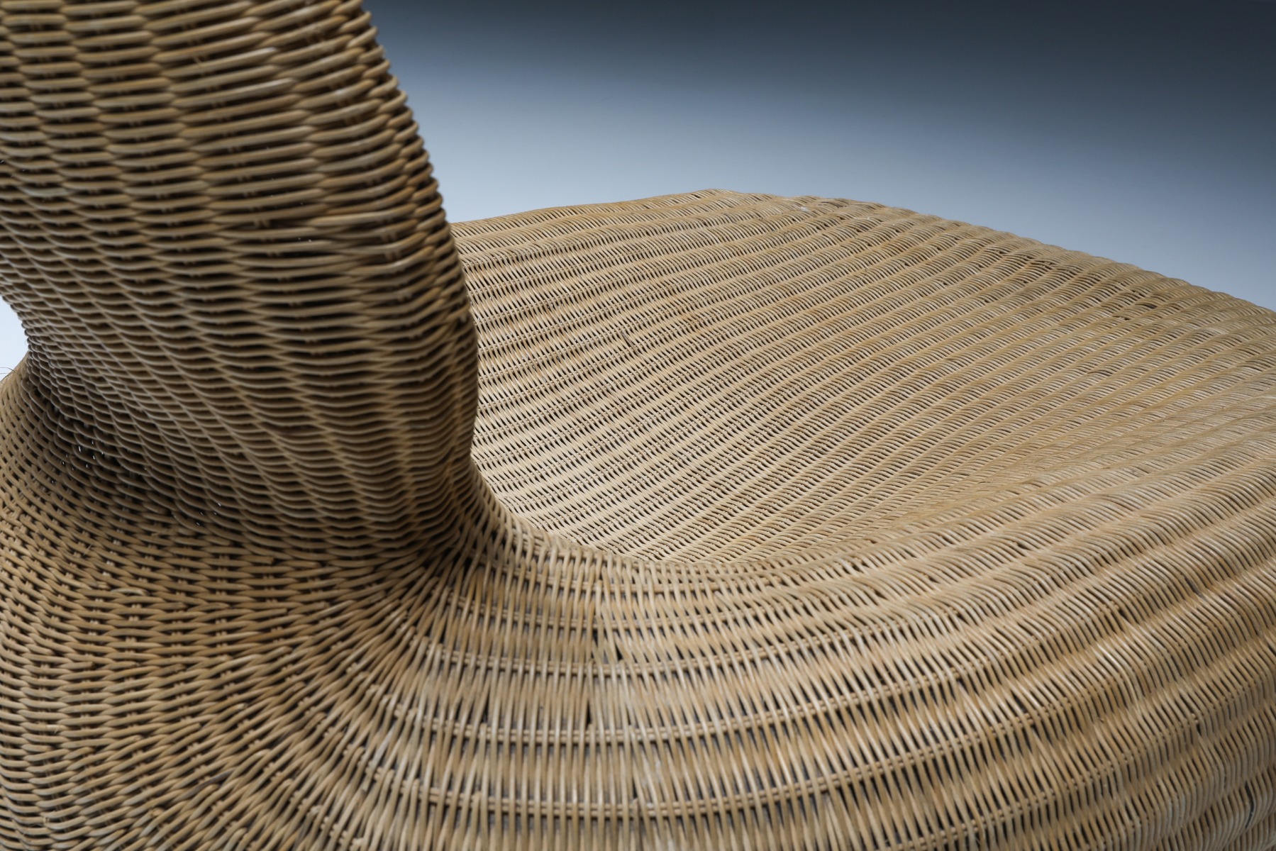 Ikea produced Storvik Rattan Cane Wicker Lounge Chair by Carl Öjerstam - 1950's