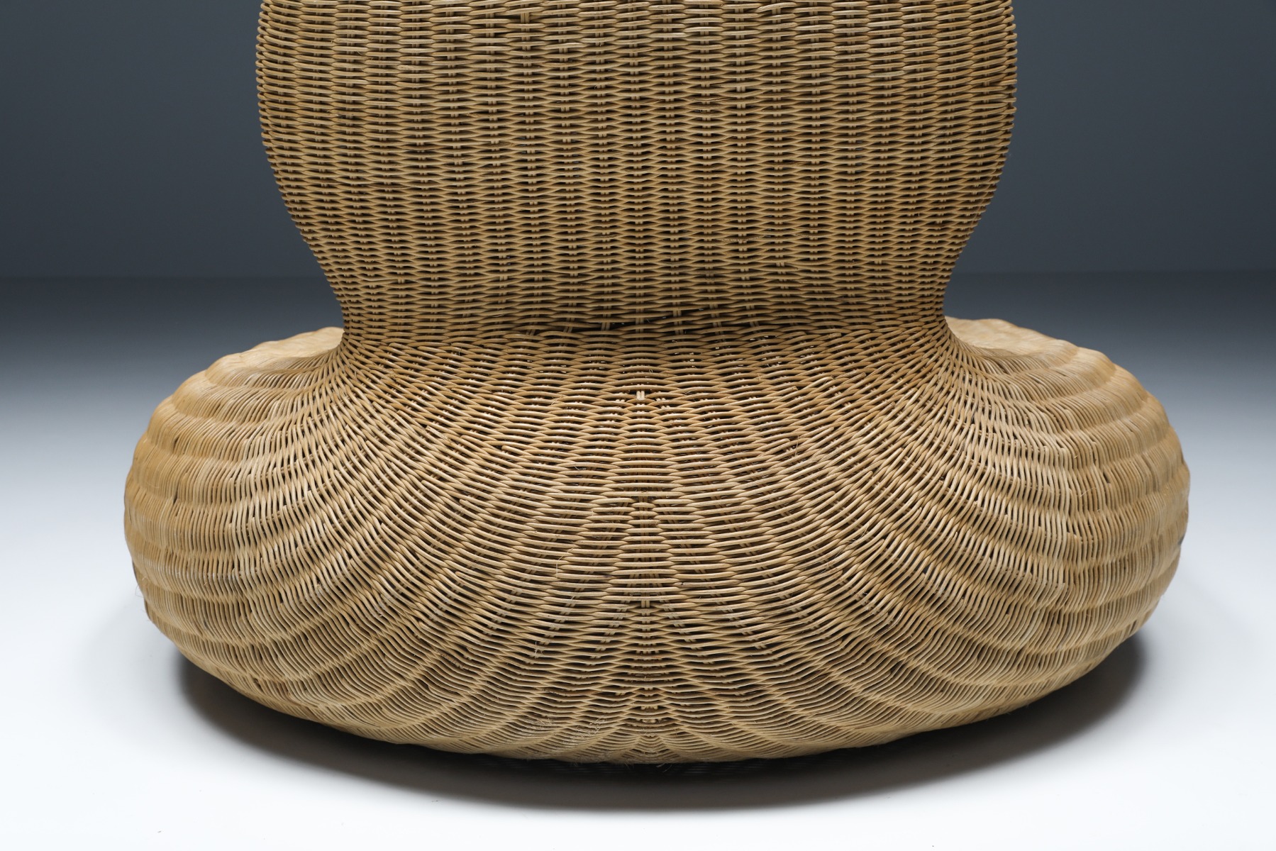 Ikea produced Storvik Rattan Cane Wicker Lounge Chair by Carl Öjerstam - 1950's