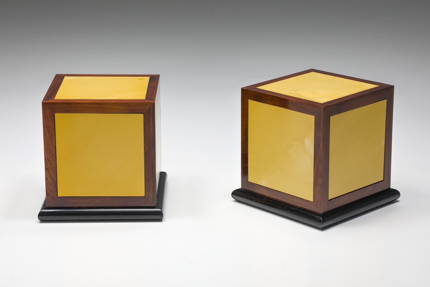 Italian Yellow Side Tables Set - 1970's