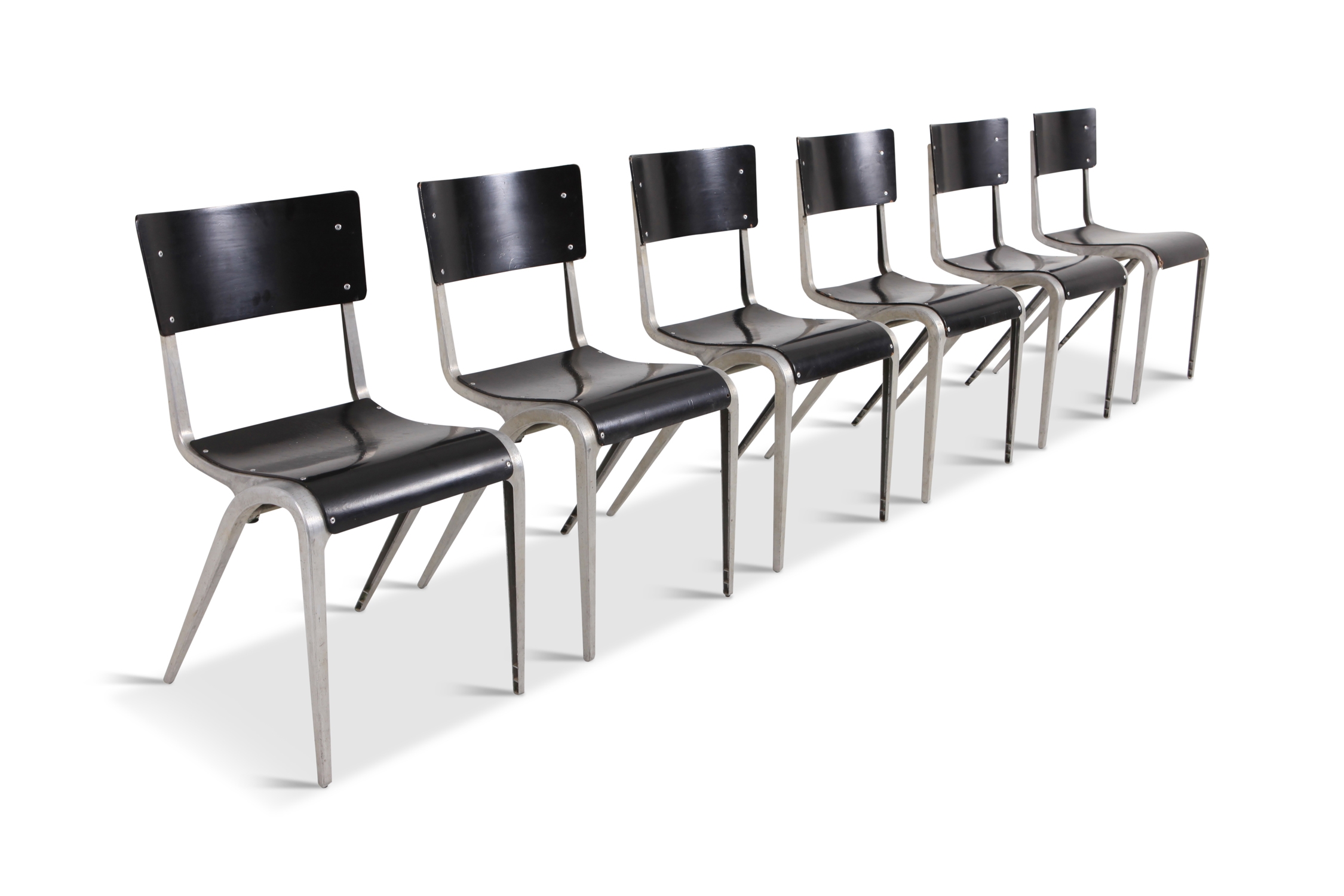 Industrial Mid-Century Modern Chairs by James Leonard for Esavian - 1948