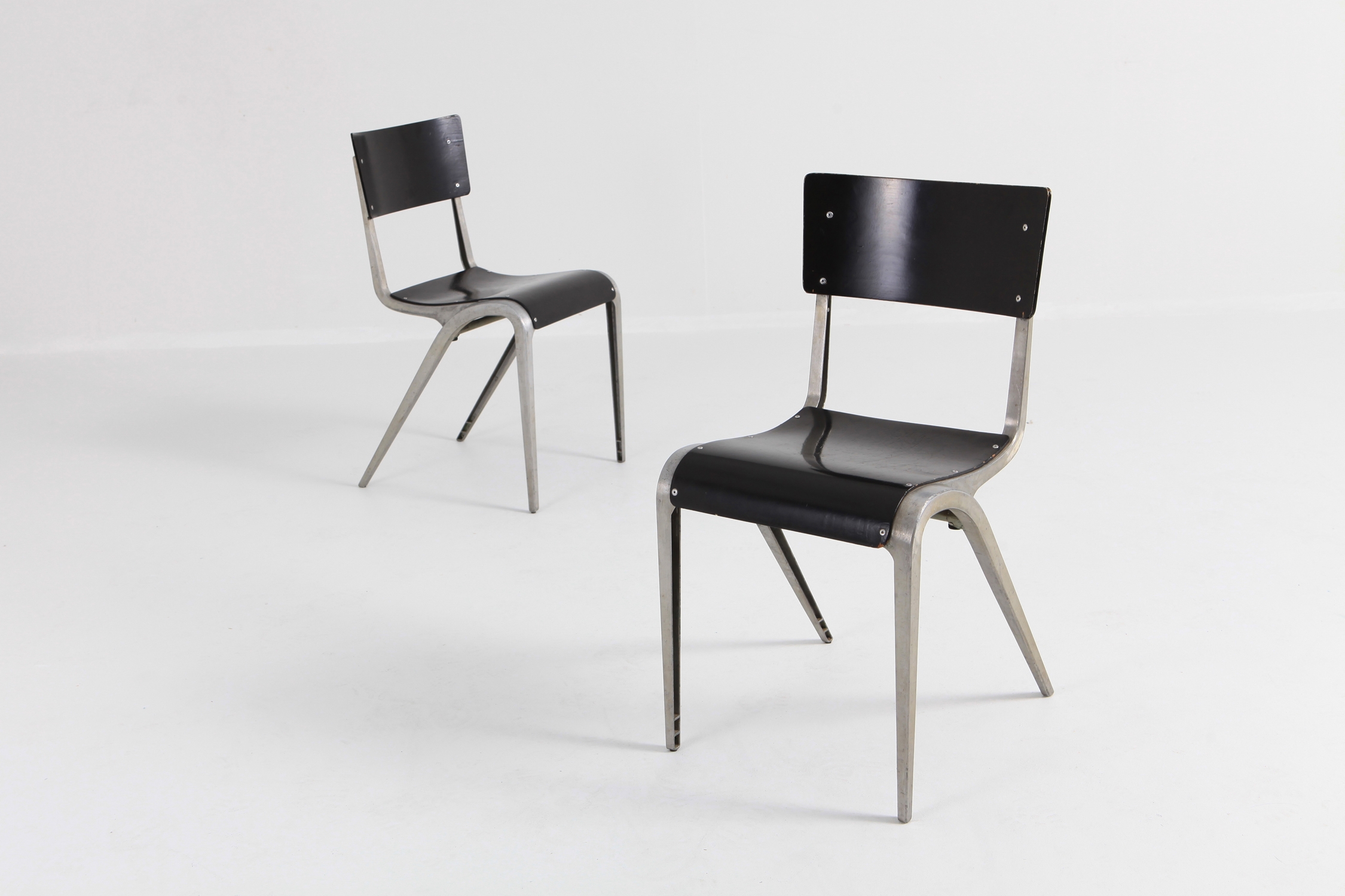 Industrial Mid-Century Modern Chairs by James Leonard for Esavian - 1948
