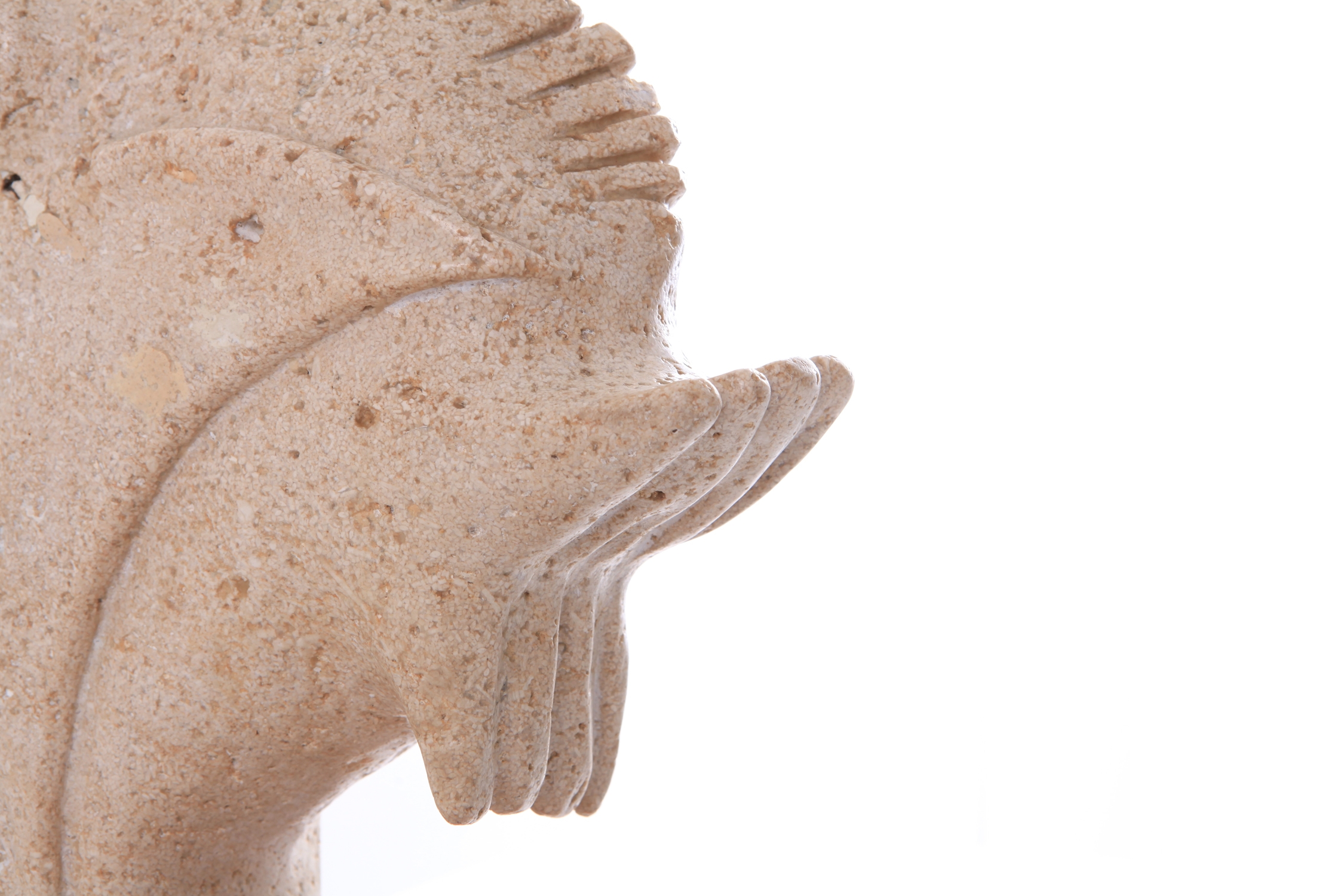 Travertine Moonfish Sculpture - 1970s