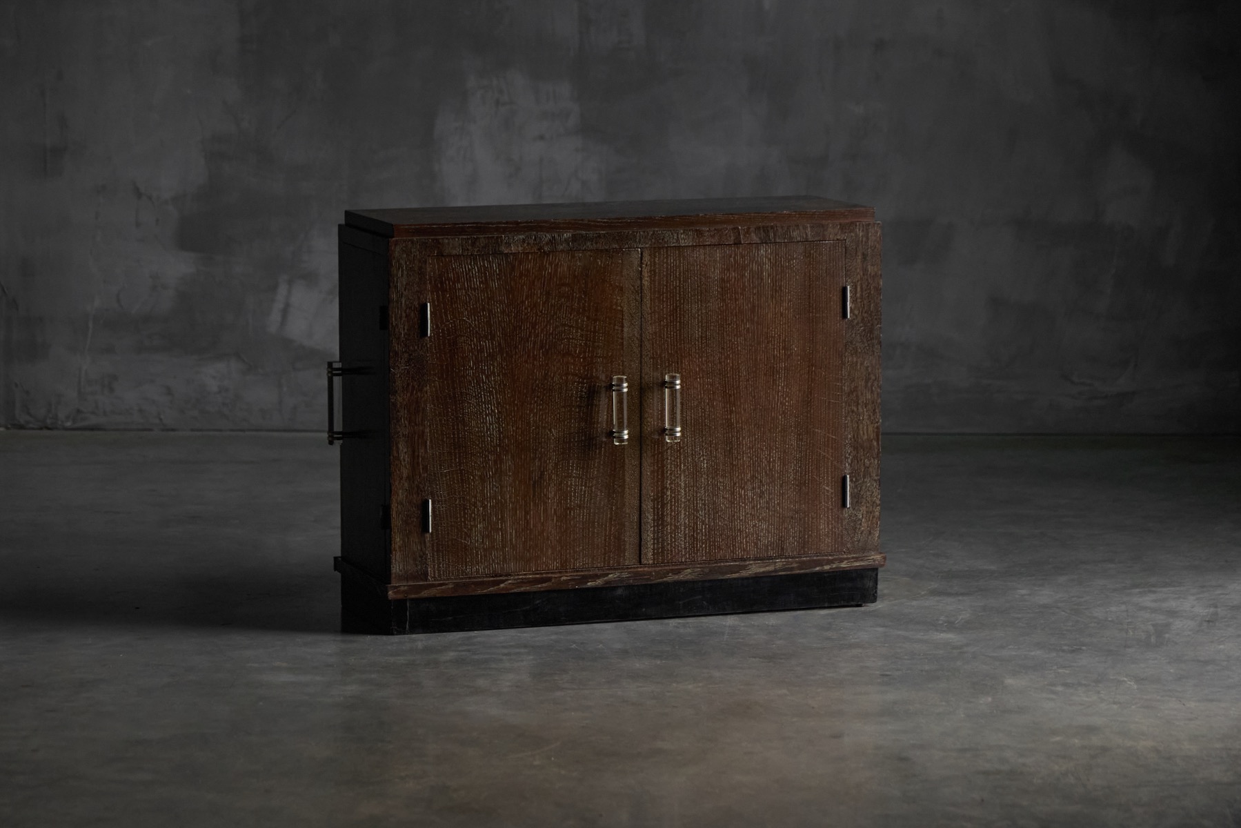 Modernist Art Deco Oak Cabinet 1940s