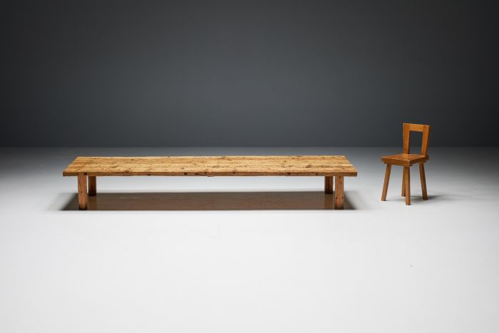 Brutalist Rectangular Coffee Table - 19th Century