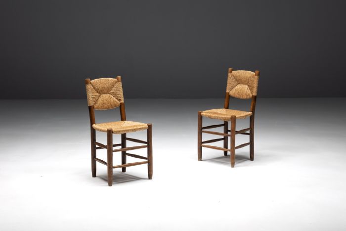 "Bauche" Dining Chairs by Charlotte Perriand for Steph Simon - 1950s